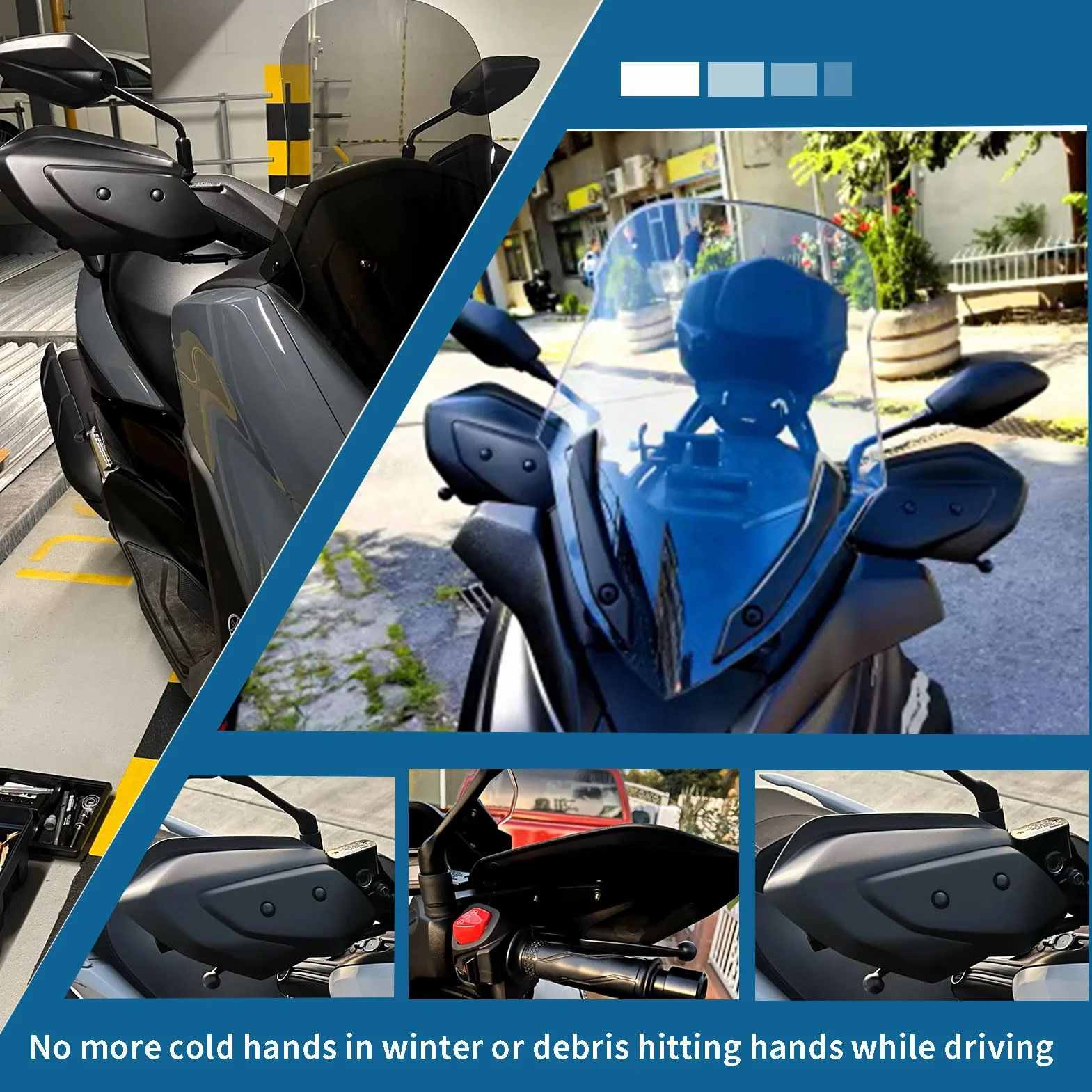 Accessori per moto Paramani compatibili per X-MAX 125/250/300 XMAX250 2023-2025 Protezione manubrio Paramani Coprimani