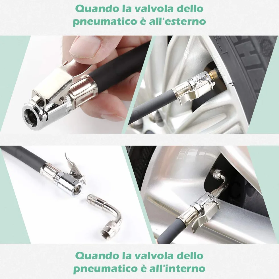 LOETAD Manometro Pressione Gomme Professionale, Manometro Digitale, Pistola Gonfiaggio Pneumatici 200 PSI Alta Precisione con Luce a LED e Schermo LCD per Auto, SUV, Camion, Moto e Biciclette