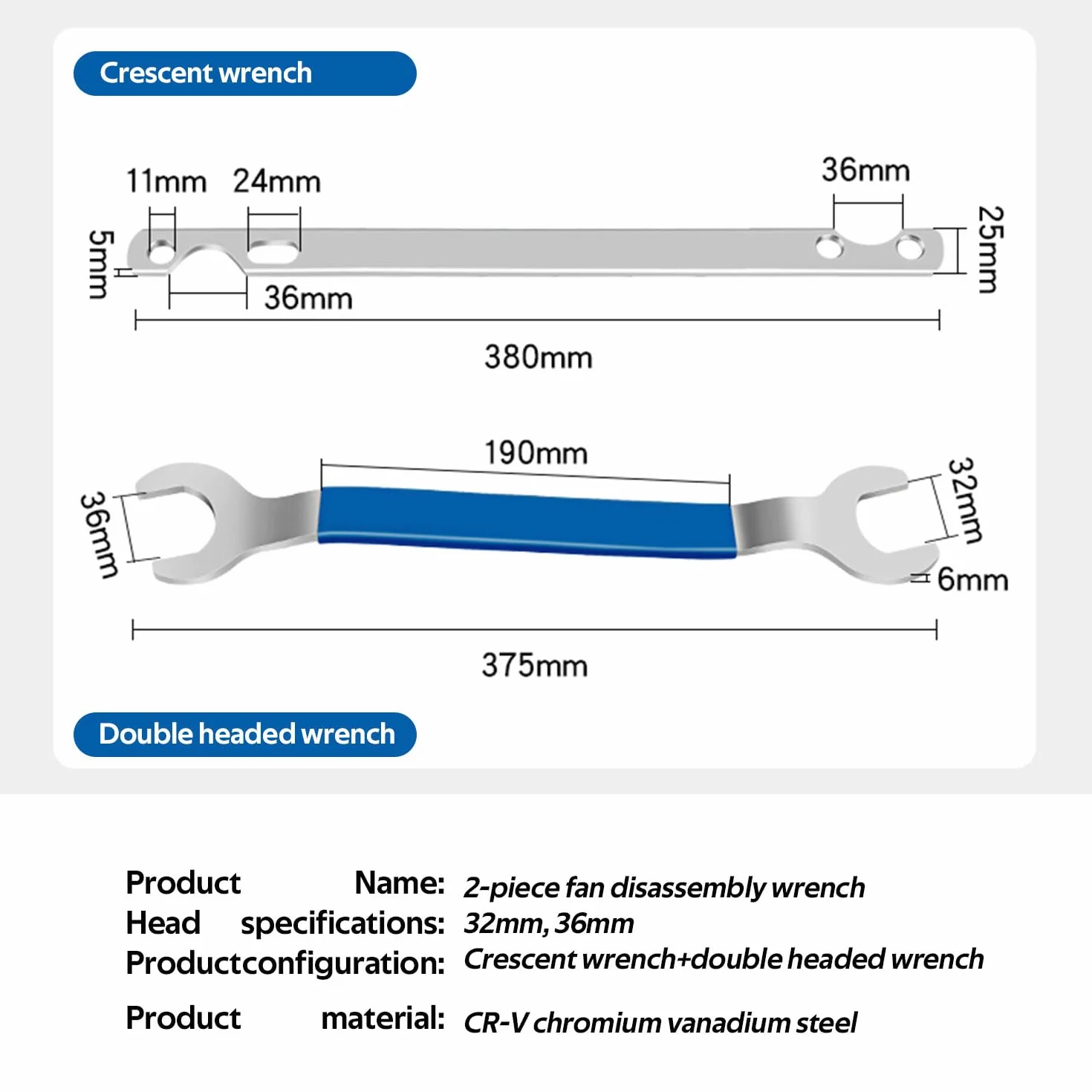 GIONAR Set di attrezzi per la rimozione della frizione della ventola, 32 mm e 36 mm, supporto per pompa dell'acqua e kit di attrezzi per modelli Benz, BMW, Ford, GM, Chevrolet, essenziale per una