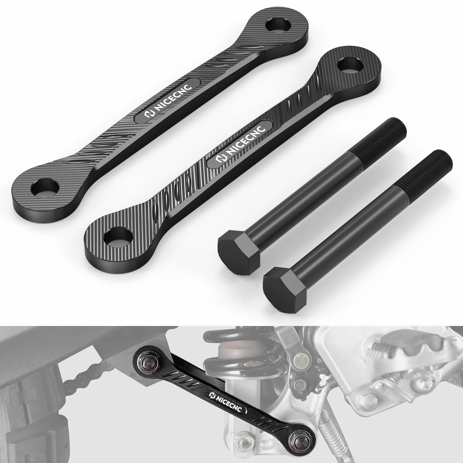 NICECNC Link di abbassamento in alluminio billet 38 mm per Yamaha Tenere 700 XTZ700 2019-2023