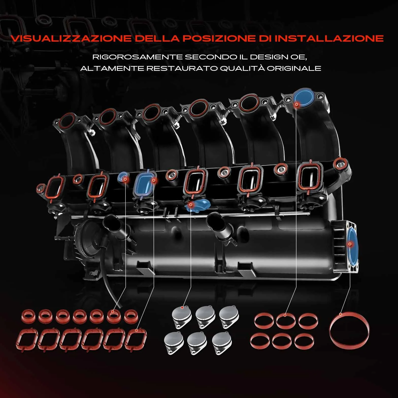 Frankberg Condotto di aspirazione Alimentazione carburante Diesel Compatibile con Serie 1 E87 2.0L Serie 5 E60 3.0L X5 E70 3.0L