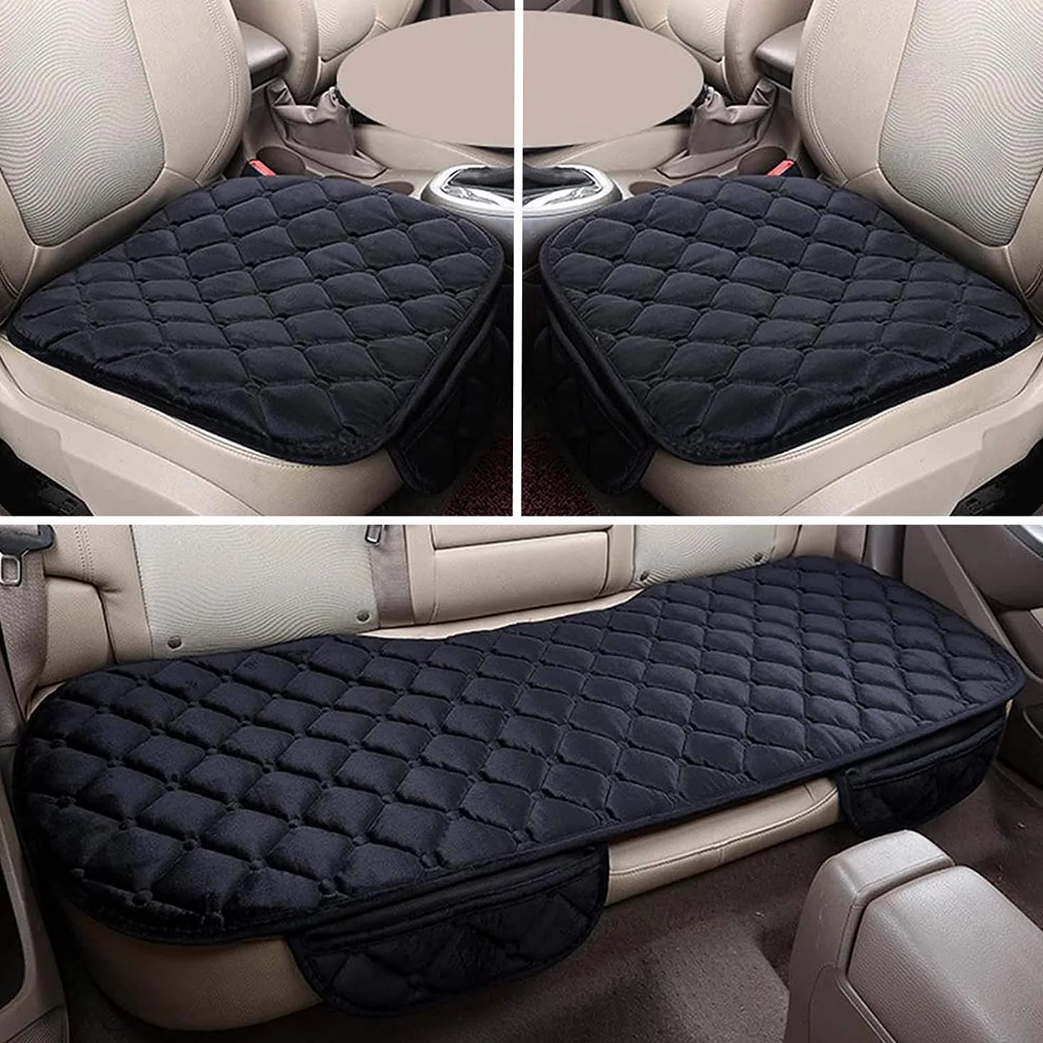 Coprisedile Universale Auto Velluto Cuscino Protezione Sedile Auto Bambini Animali Nero