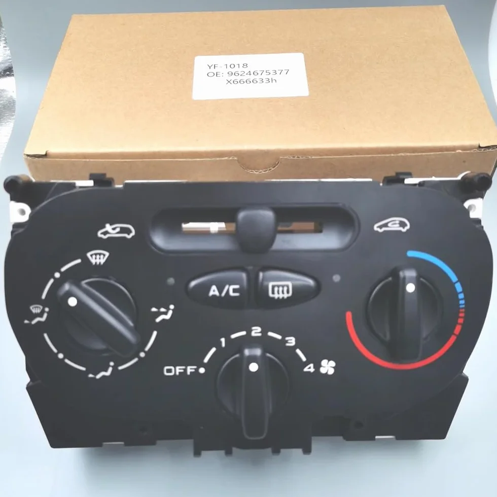9624675377 X666633H Pannello di Controllo del Climatizzatore Piastra di Temperatura Riscaldatore Interruttore per Peugeot 206 307 Citroen Picasso HQ
