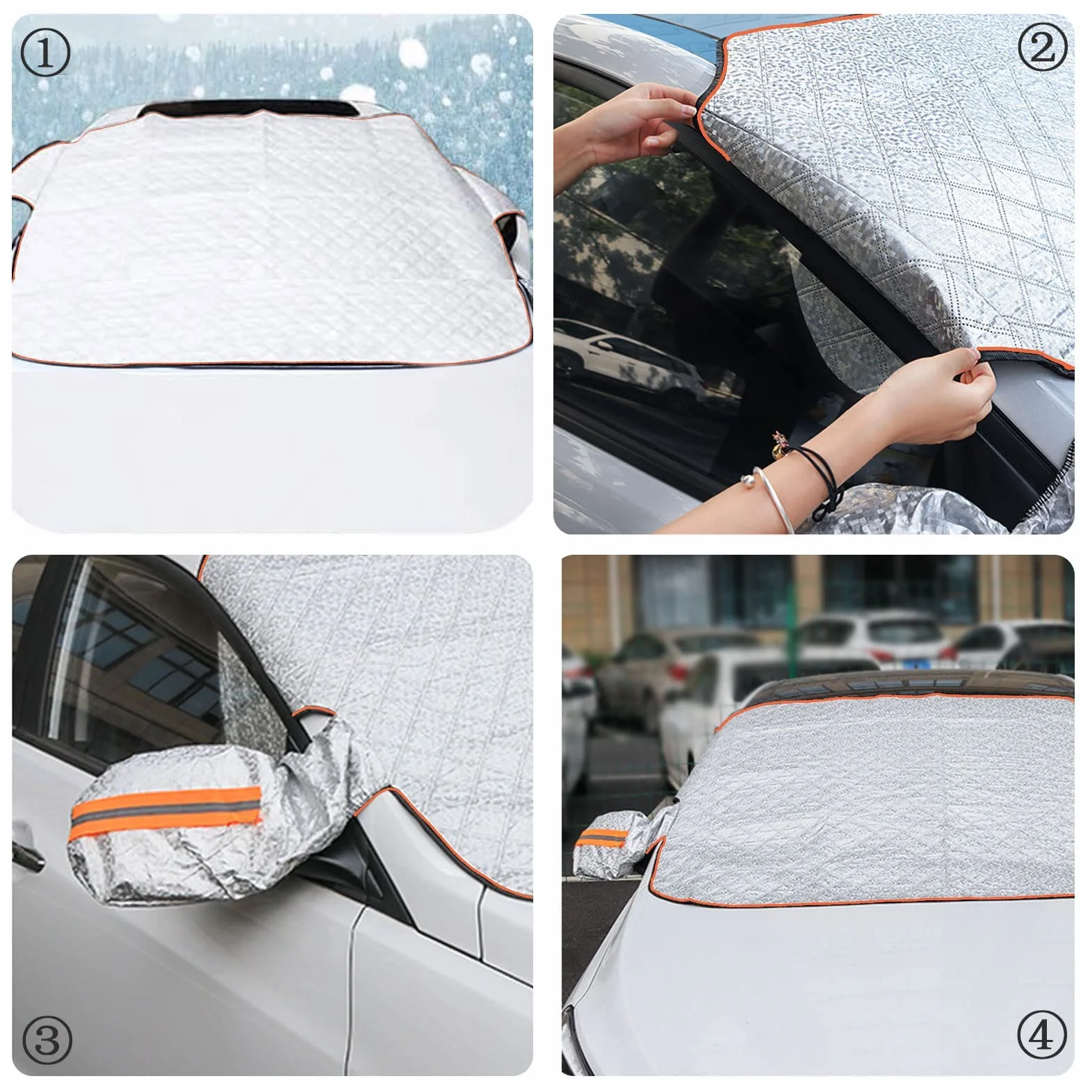 Parabrezza Auto Anti UV Copri Parasole Magnetico Adatto Maggior Parte Veicoli