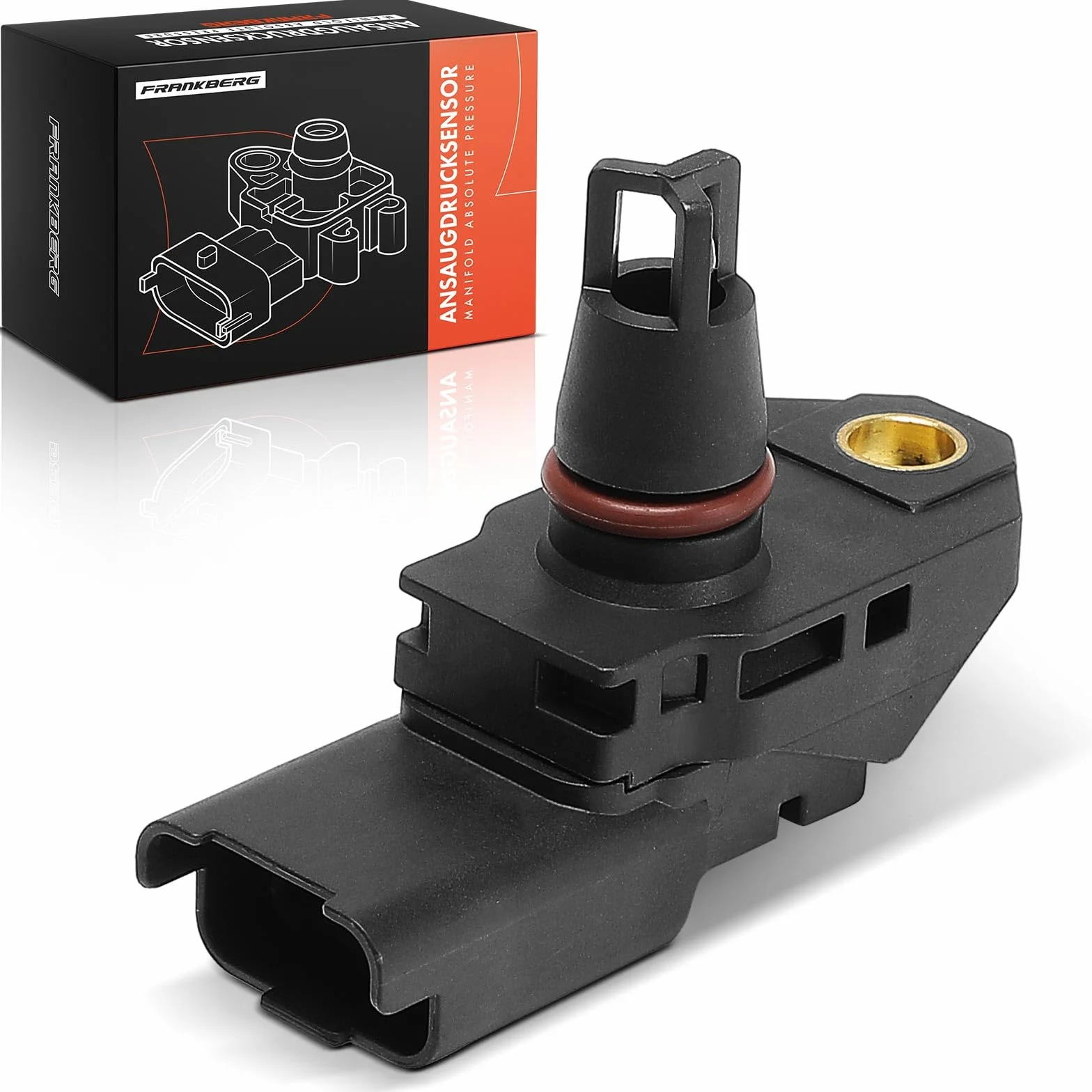 Frankberg Sensore pressione differenziale Pressione gas di scarico Compatibile con K.u.g.a II DM2 Mondeo IV Turnier BA7 Focus III Turnier K.u.g.a I Fiesta VI CB1 CCN Replace# 9663480880