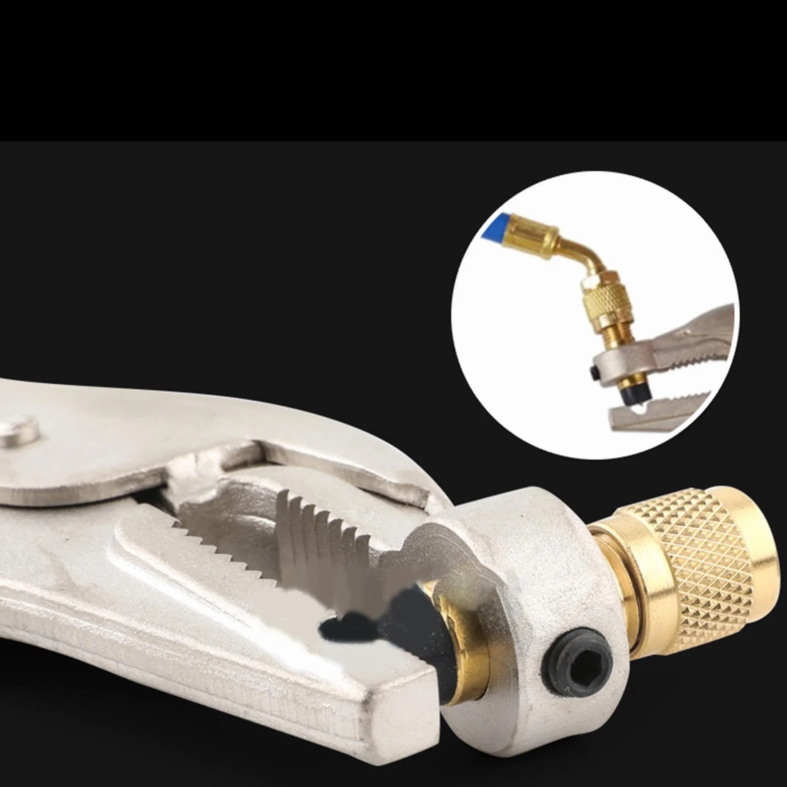 Pinze per perforazione HVAC - Strumenti di riparazione del condizionatore d'aria, strumento di perforazione per recupero del refrigerante | Pinze di bloccaggio del tubo del refrigerante per recup