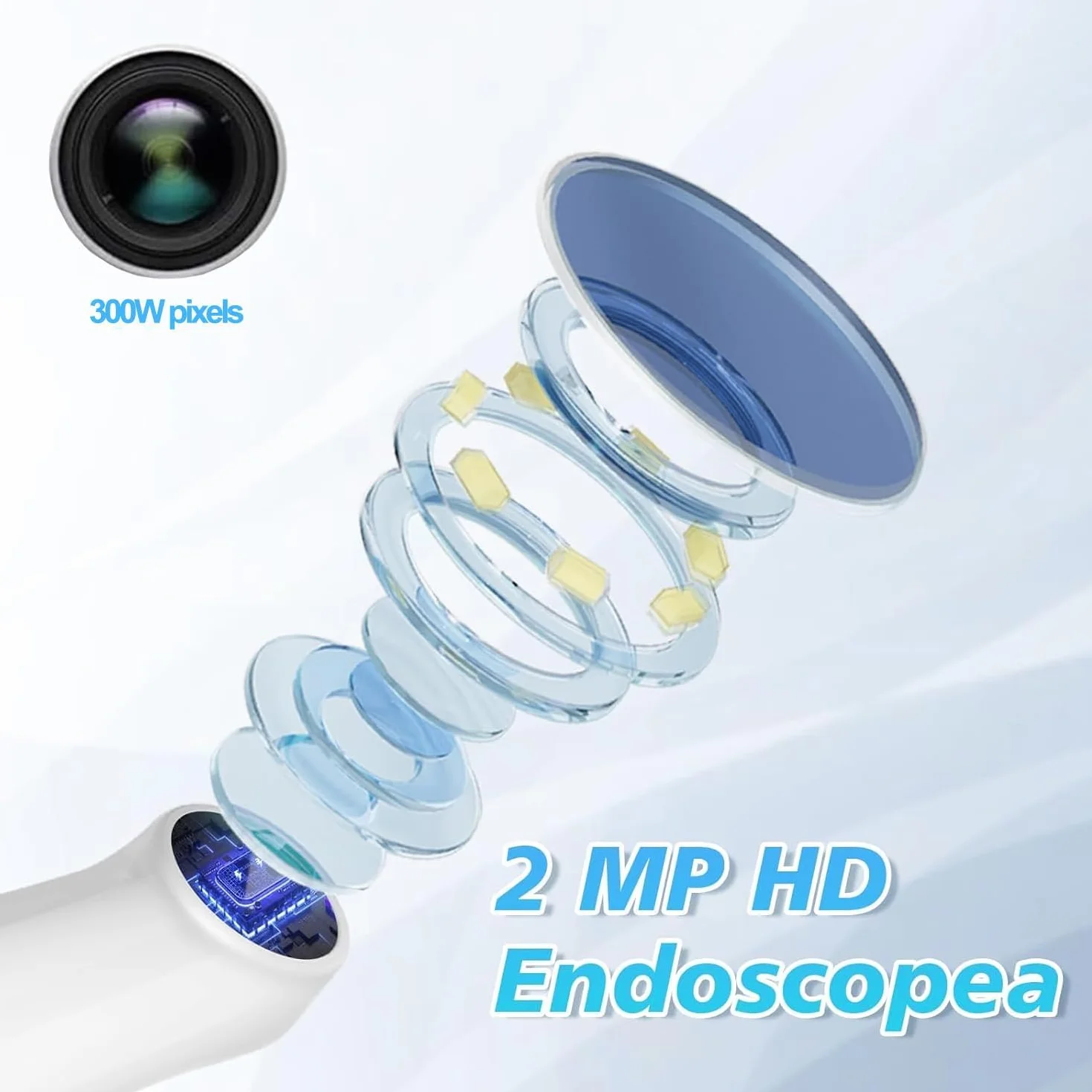 Endoscopio Orale 1920P HD Telecamera Dentale con 8 Luci LED Regolabili per Android e PC