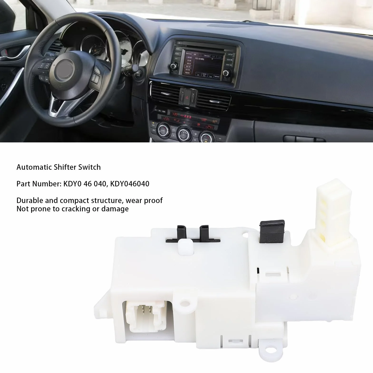 ciciglow Interruttore del Cambio Automatico a 12 Pin con Viti, Interruttore del Cambio della Trasmissione Aggiornato, Sostituzione KDY046040 Compatibile con CX-5 6