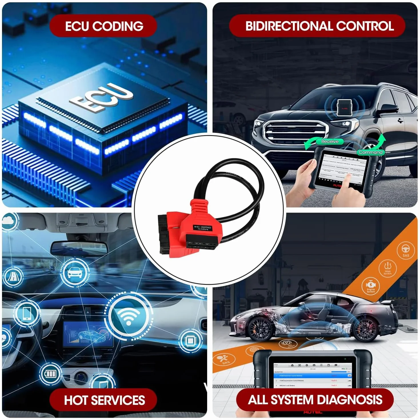 Adattatore FCA 12+8 per Dodge Jeep Fiat Alfa Lancia, Cavo Programmazione Bypass Gateway