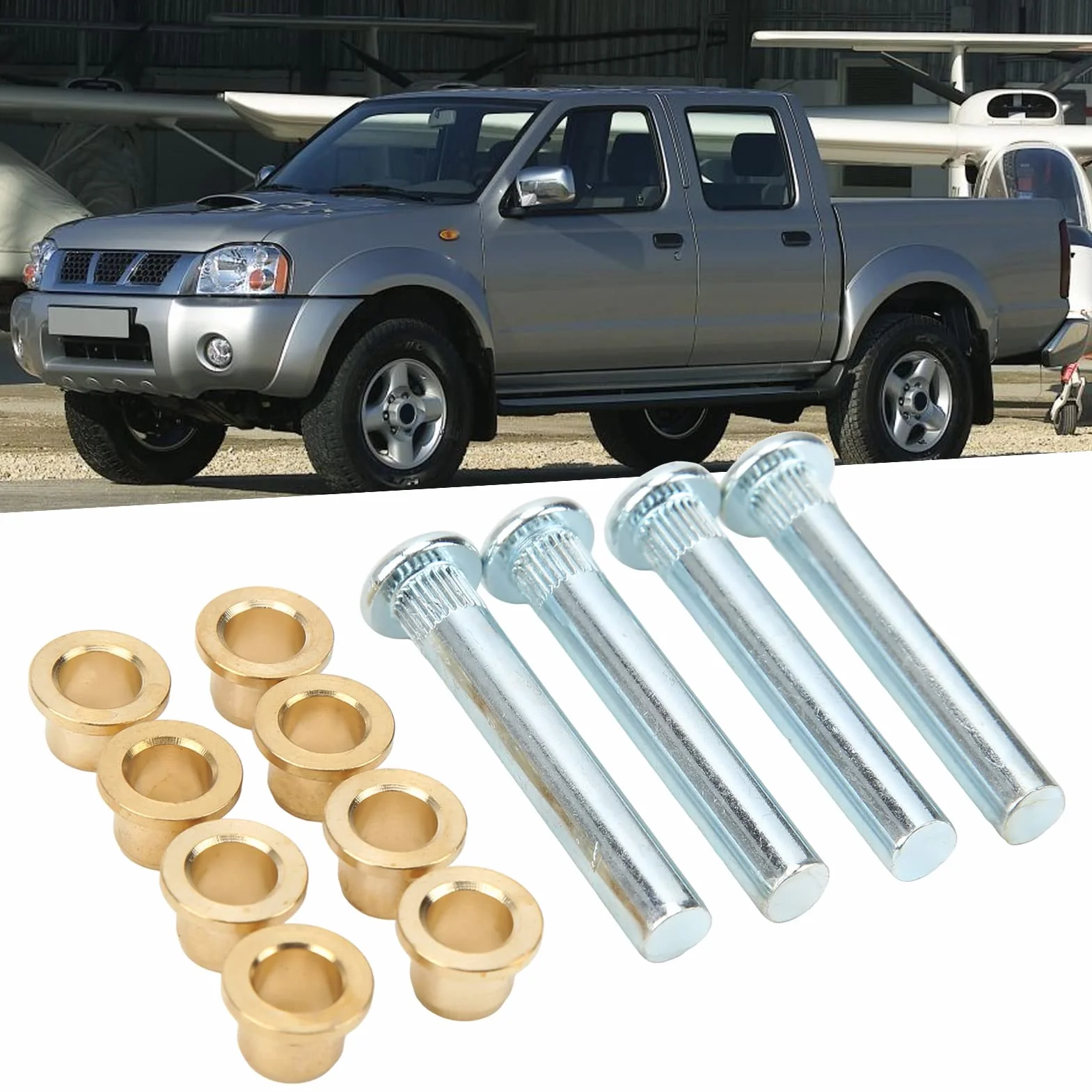Qiilu Kit Boccola Perno Cerniera Porta Sostituzione in Metallo per Nissan Navara D22 Frontier UTE 1997-2005