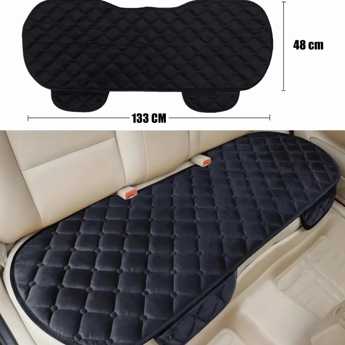 Coprisedile Universale Auto Velluto Cuscino Protezione Sedile Auto Bambini Animali Nero