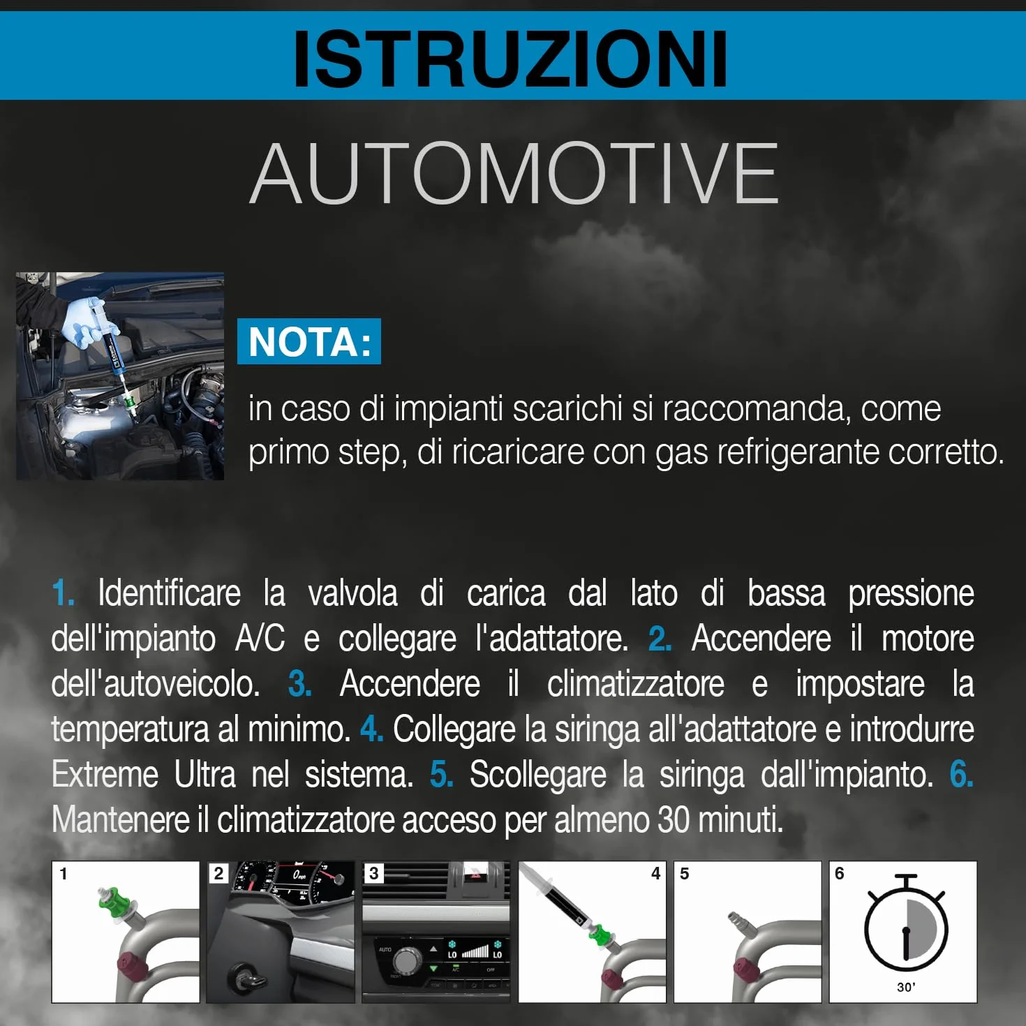 ERRECOM Extreme - 30 ml, Turafalle per Impianti di Climatizzazione Auto funzionanti con Gas Refrigerante R1234yf, Include Adattatore per Valvola di Carica Lato Bassa Pressione Gas R1234yf