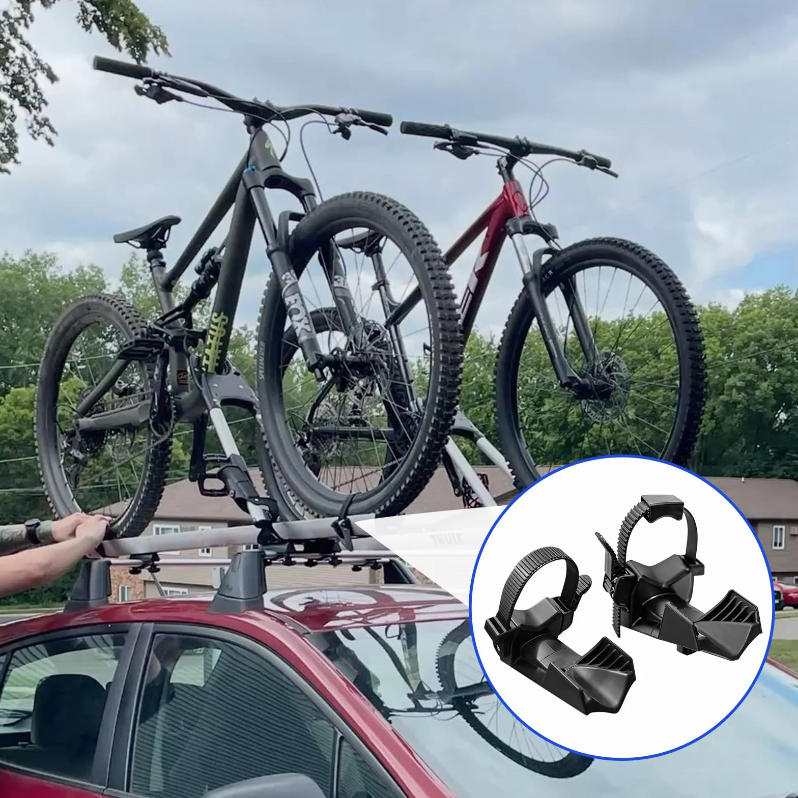 Ferma Ruota Set Di 2 Blocca Ruote per Biciclette per Portabici Larghi Fino a 2,75 Pollici per Mountain Bike E Bici Da Strada