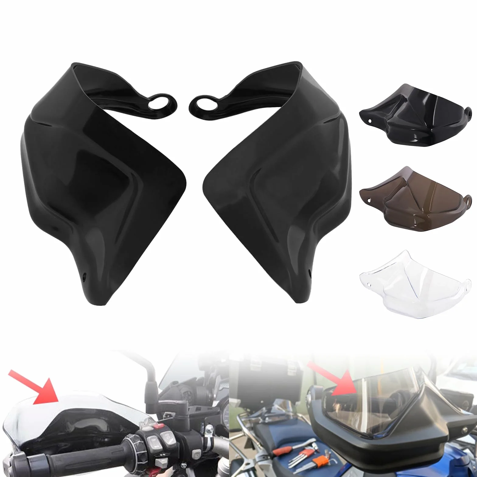 Parabrezza per Mani Moto Protezione Antivento Plastica F800GS R1200GS R1250GS S1000XR G310GS G310R Adventure Nero