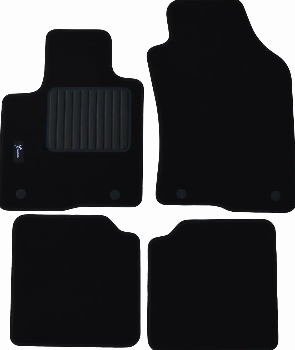 Tappetini per Lancia New Ypsilon dal 2011, moquette di alta qualità, 2 Pin di Sicurezza, Battitacco in gomma, Made In Italy