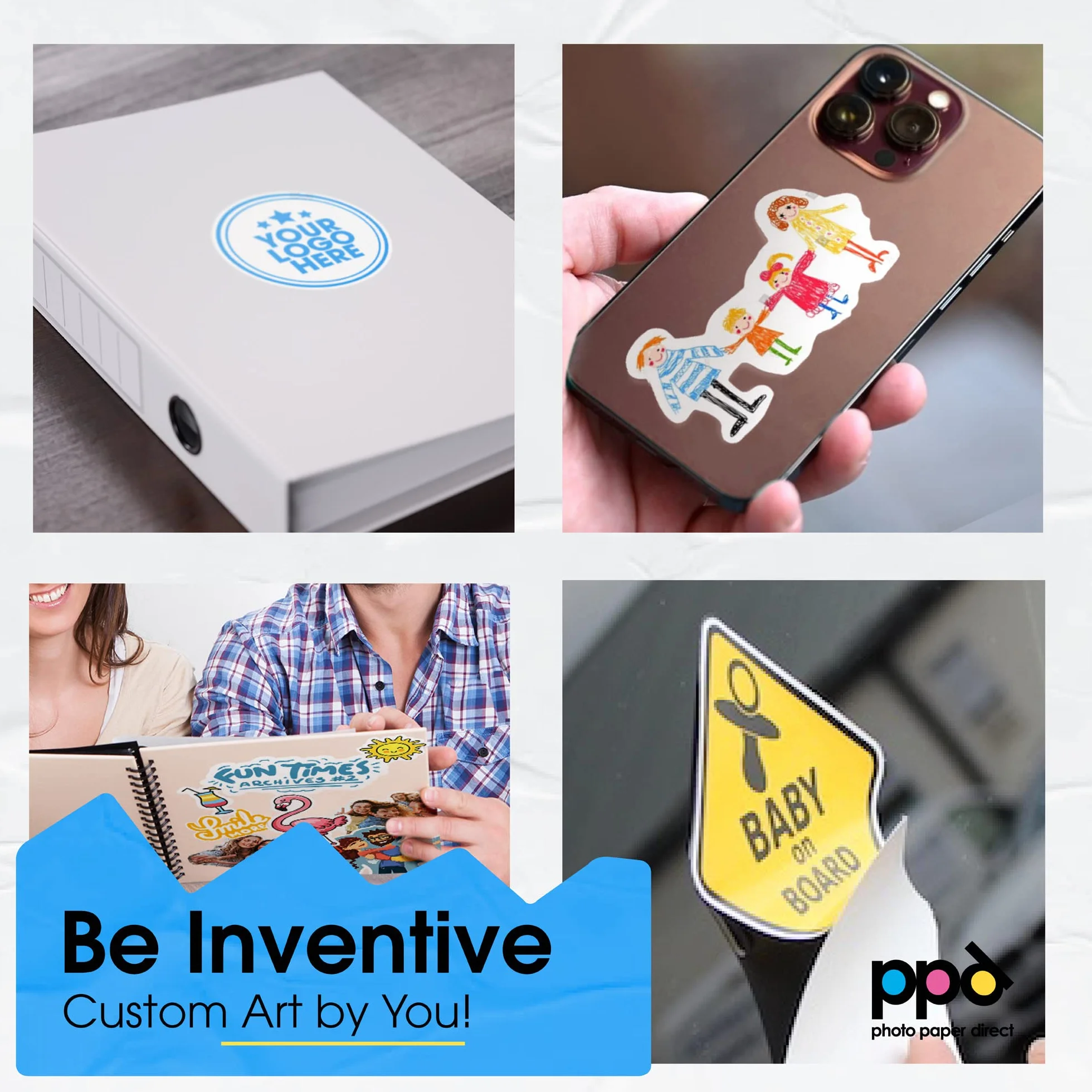 PPD A4 40 Fogli Di Carta Vinile Autoadesiva Opaca Per Stampanti Inkjet - Sticker Bianco - PPD-38-40