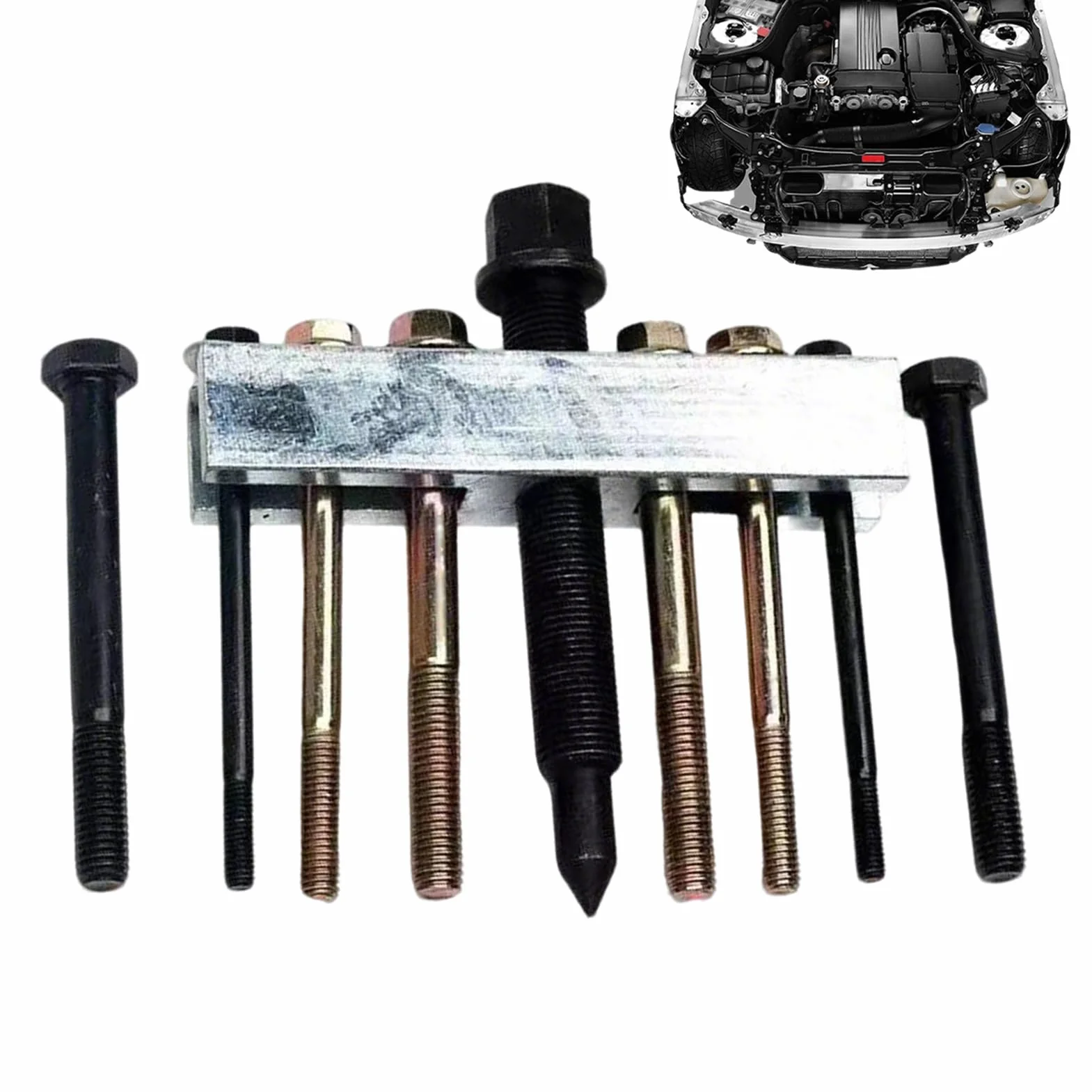 Attrezzo per Sfilare Pulegge Regolabile Resistente Kit Sterzo Freni Autocarro SUV Berlina