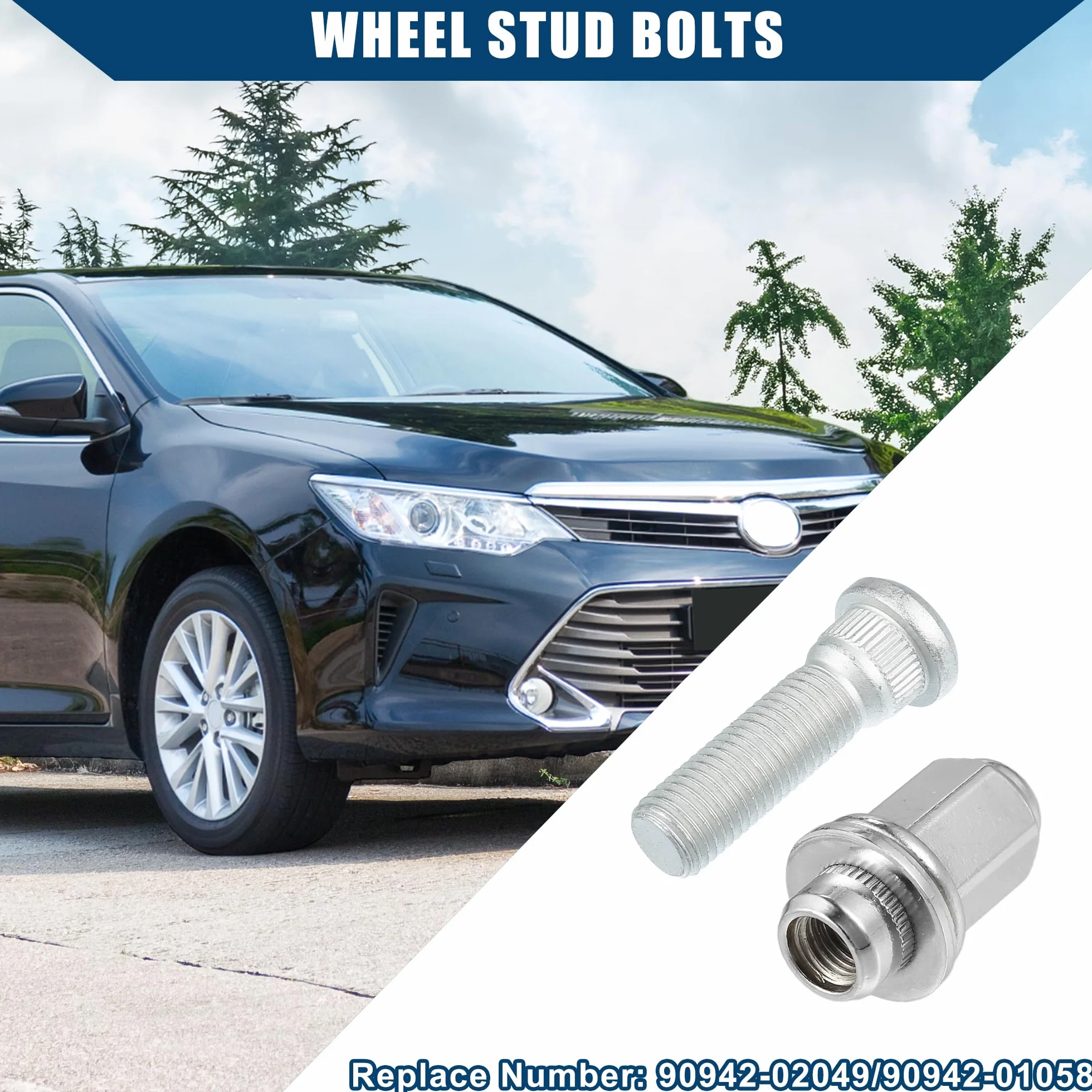 A ABSOPRO No.9094202049 Bullone per perno ruota M12-1.5 per Lexus, per Toyota e per Scion