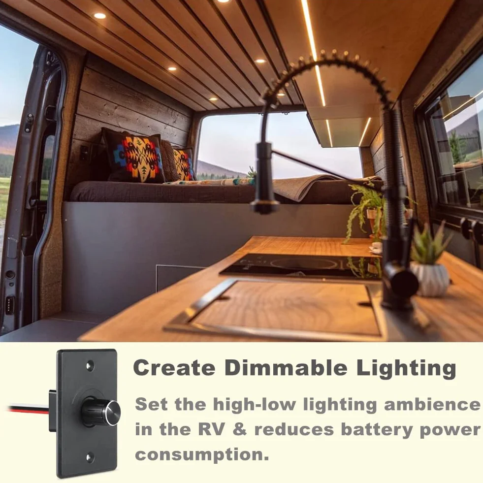 acegoo Dimmer LED DC 12V PWM Interruttore per Barca Camper Caravan Auto