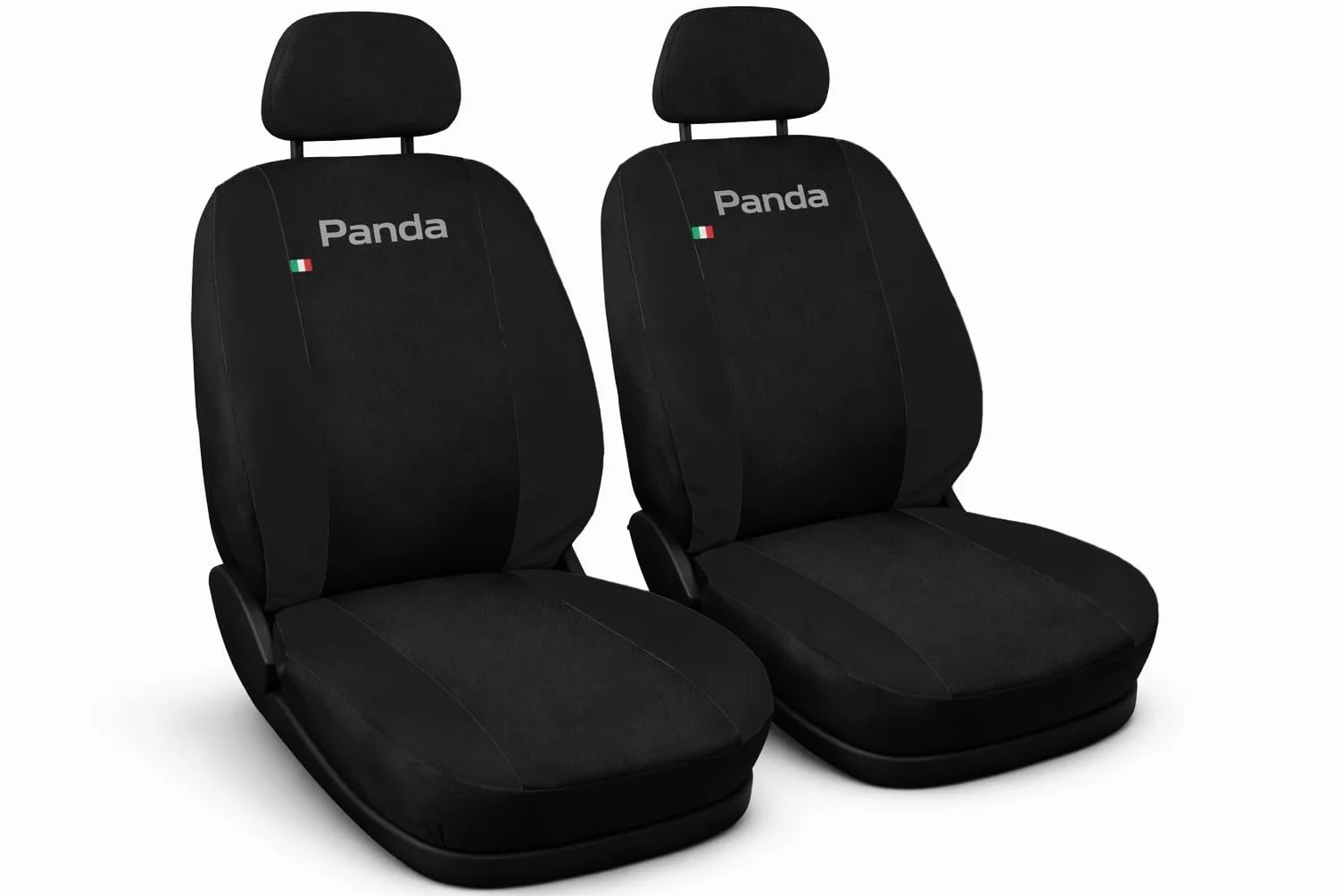 Coprisedili Anteriori Compatibili Per Panda Set Sedili in Tessuto Protezione Lavabili Nero