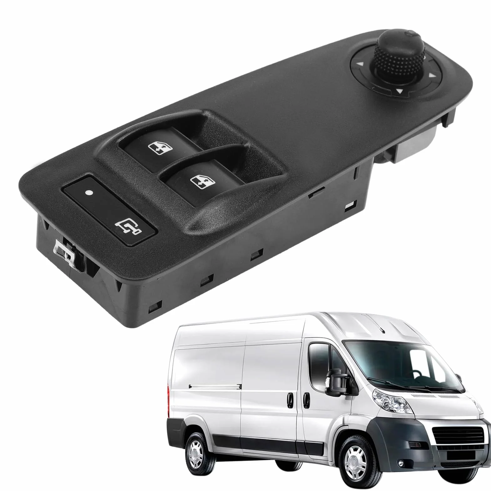 Interruttore alzacristalli console lato guida compatibile Jumper II Ducato III Boxer 735532905 1608705680 1606921480