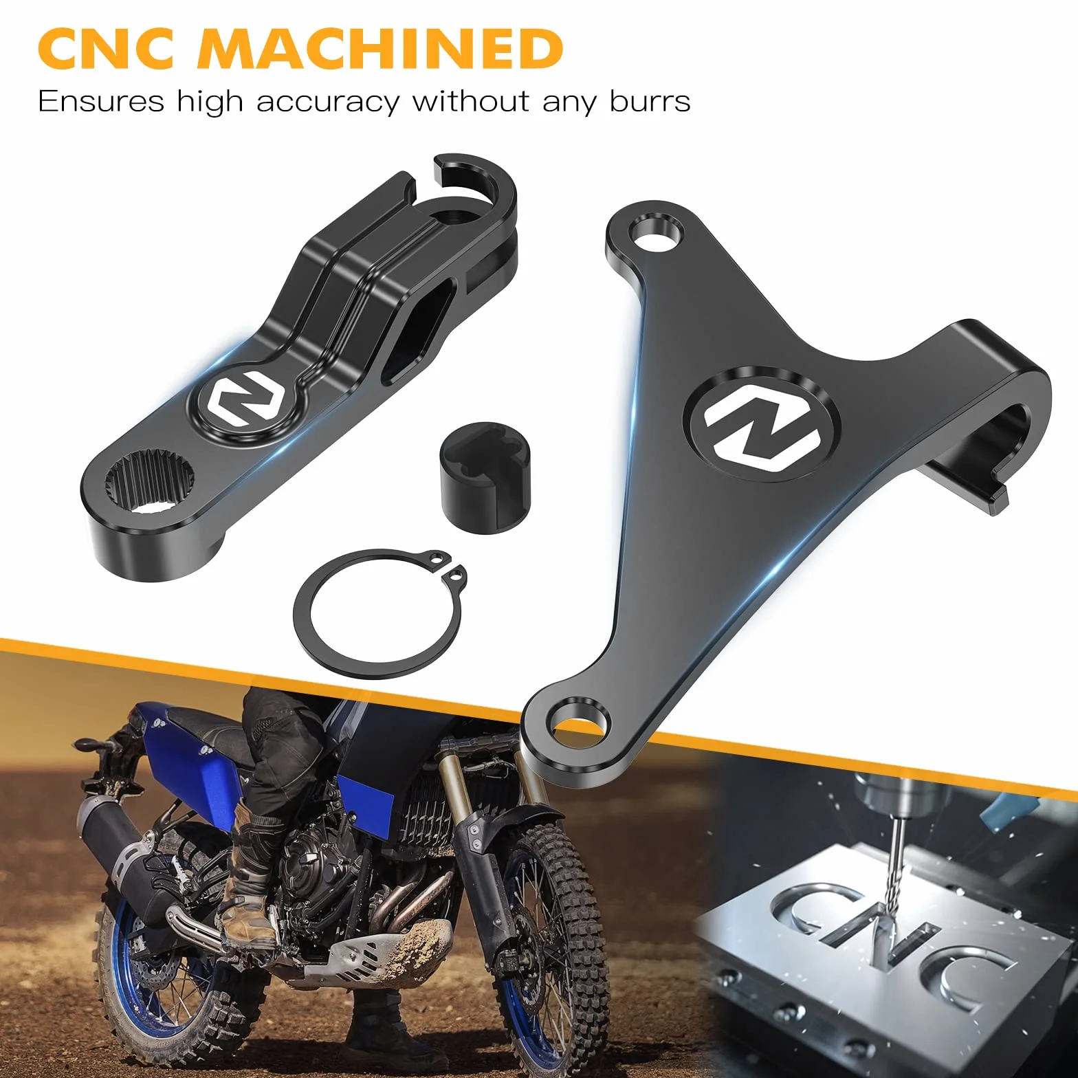 NICECNC Leva frizione Compatible XSR700 2018-2023 MT-07 2018-2022 nero