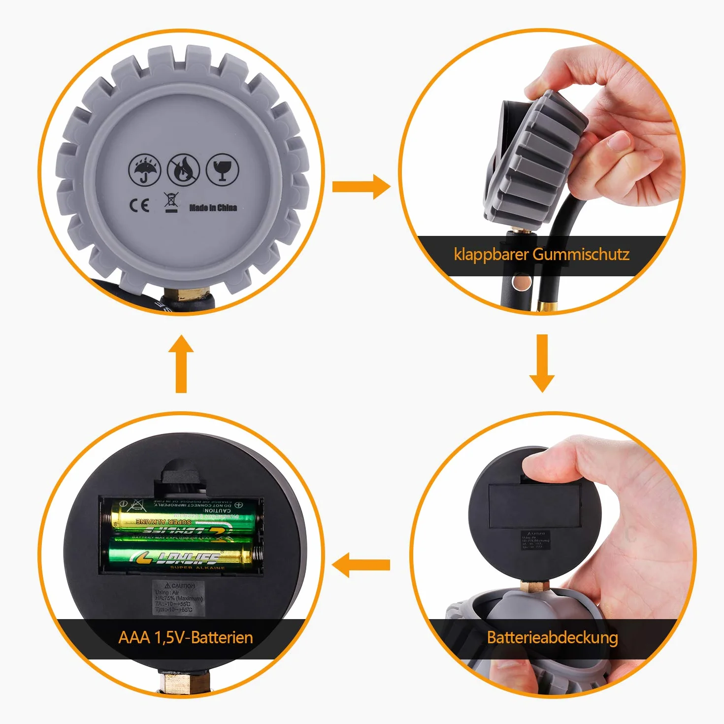 Oasser Misuratore Di Pressione Per Pneumatici Digitale Gonfiatore Pneumatici 255 Psi Tester Digitale Della Pressione Dei Pneumatici Attacco Standard Us&Eu