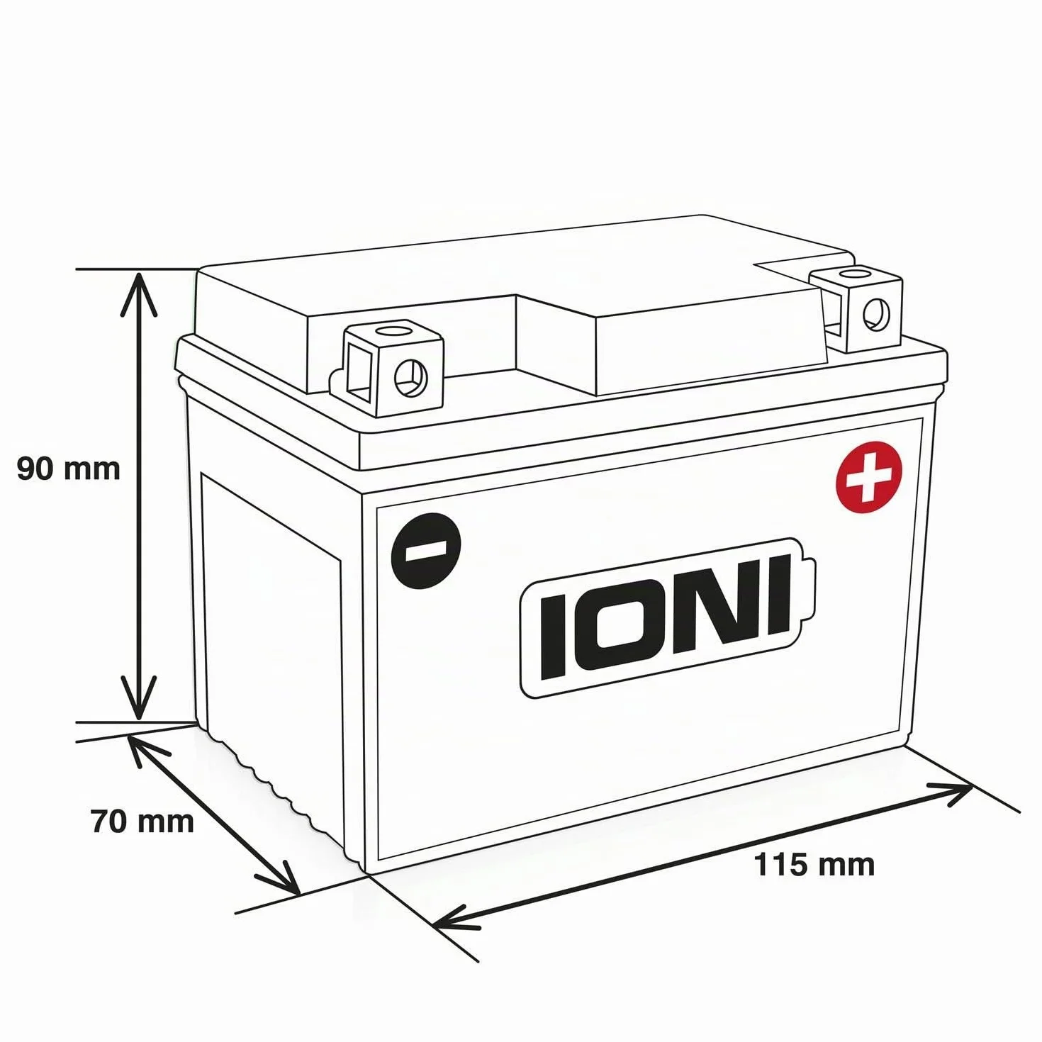 Batteria AGM 12V 5Ah compatibile con YB4L-B, YTX4L-BS per scooter IONI ITX4L-BS
