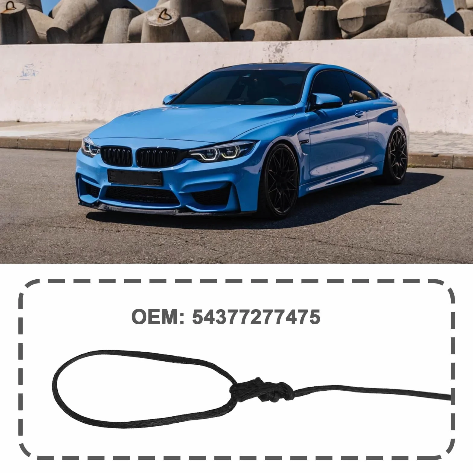 2 Corde Di Tensione Per Il Rivestimento Del Tetto Della Capote Dell'auto 54377277475 Compatibile Con BMW F83 F33 E93