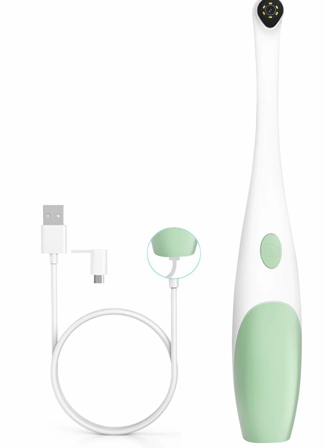 Endoscopio Orale 1920P HD Telecamera Dentale con 8 Luci LED Regolabili per Android e PC