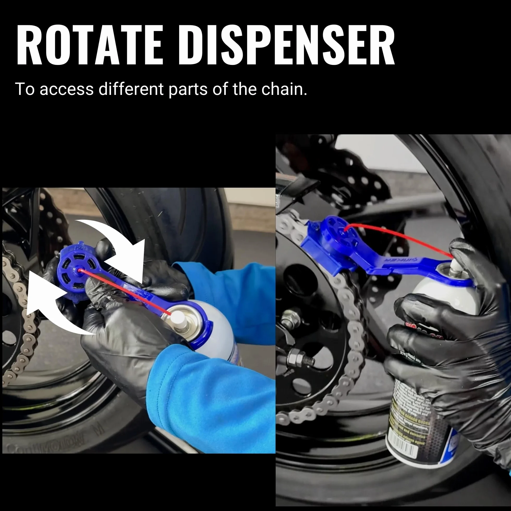 Oinker Oliatore per Catena per Moto (Dimensioni Catena 530) Strumento per Catena Dirtbike Streetbike Motocross Enduro Trial