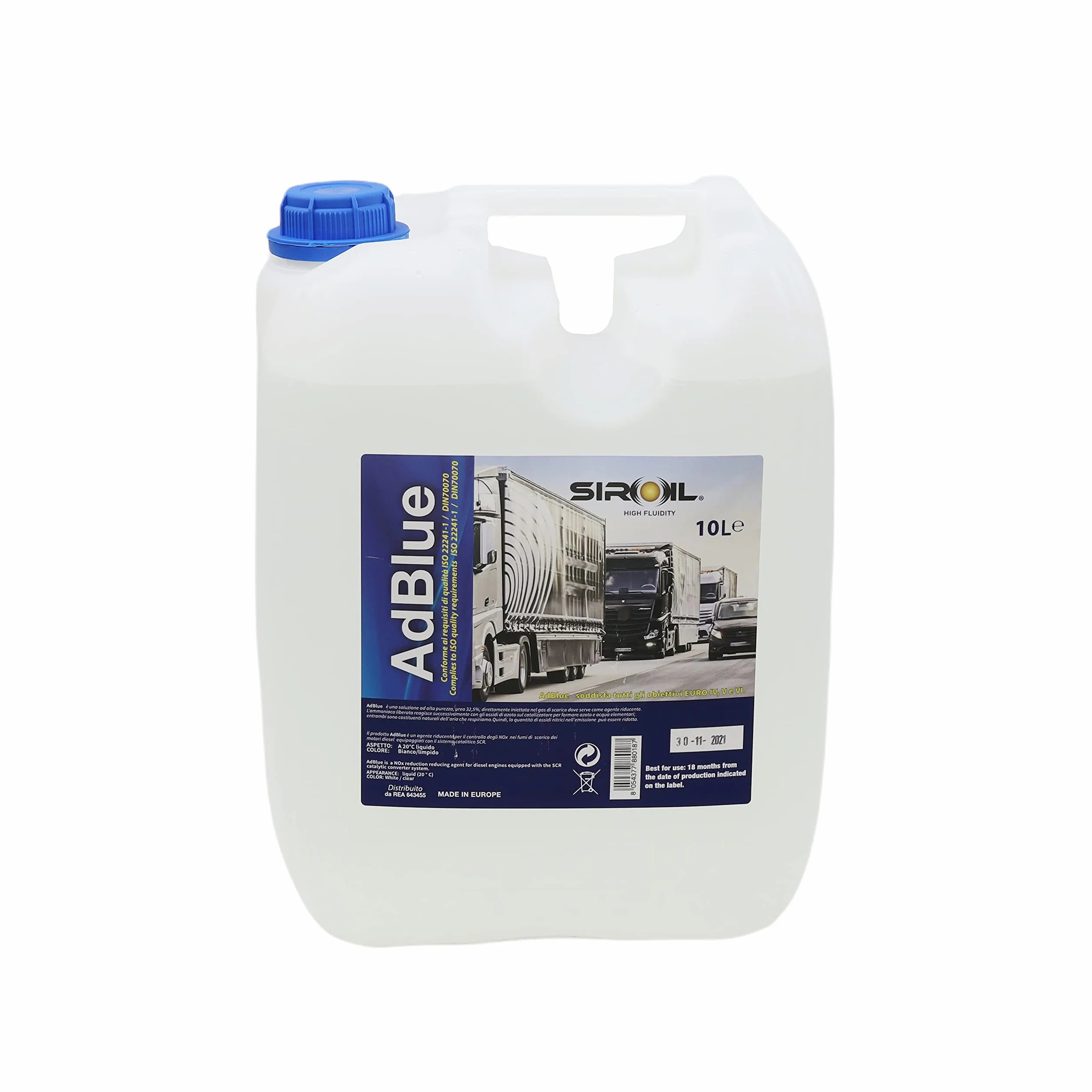 AdBlue ADDITIVO Gas di Scarico Motori Diesel TANICA con Tubo di RIEMPIMENTO 20 lt