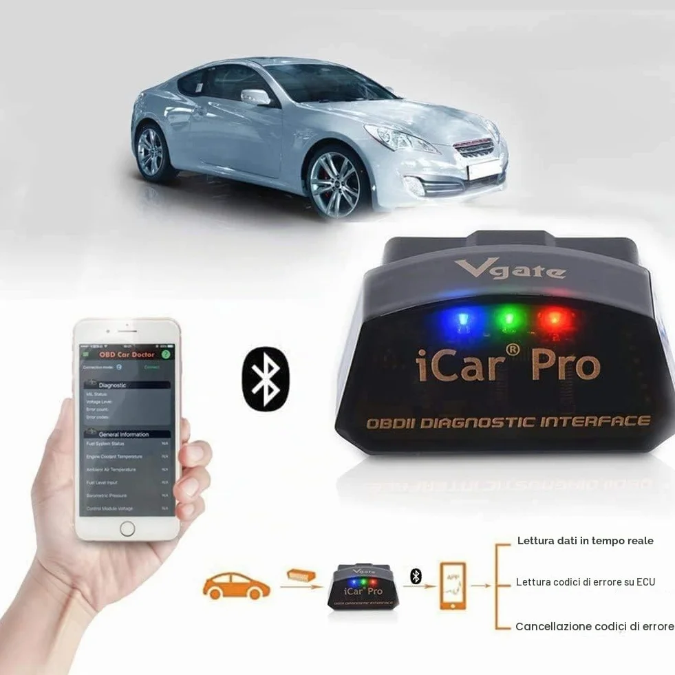 Vgate iCar Pro Bluetooth 4.0 OBD2 Scanner Diagnostico per Auto iOS Android