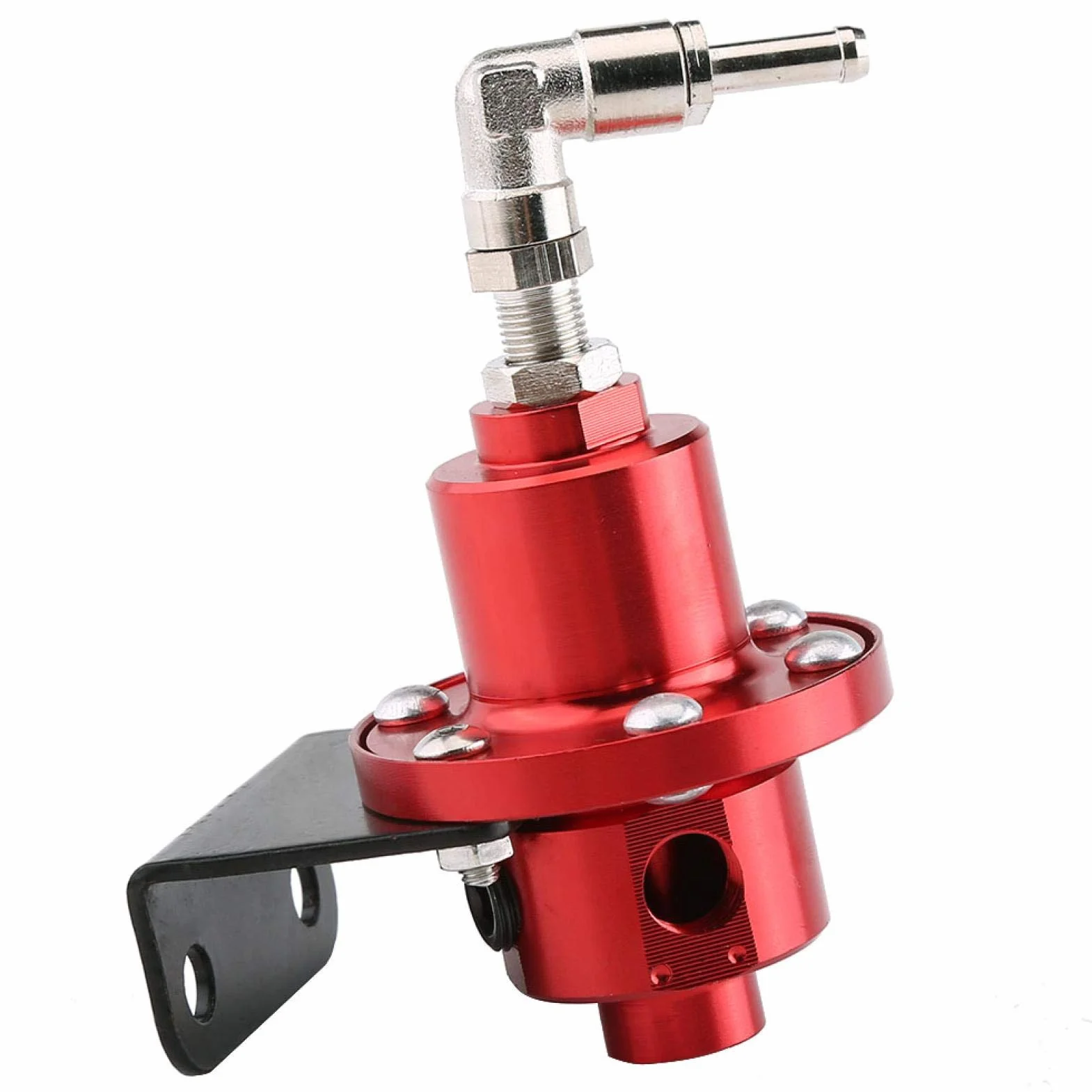 Regolatore di pressione del carburante, regolatore di pressione del carburante universale FPR con strumentazione(Red)