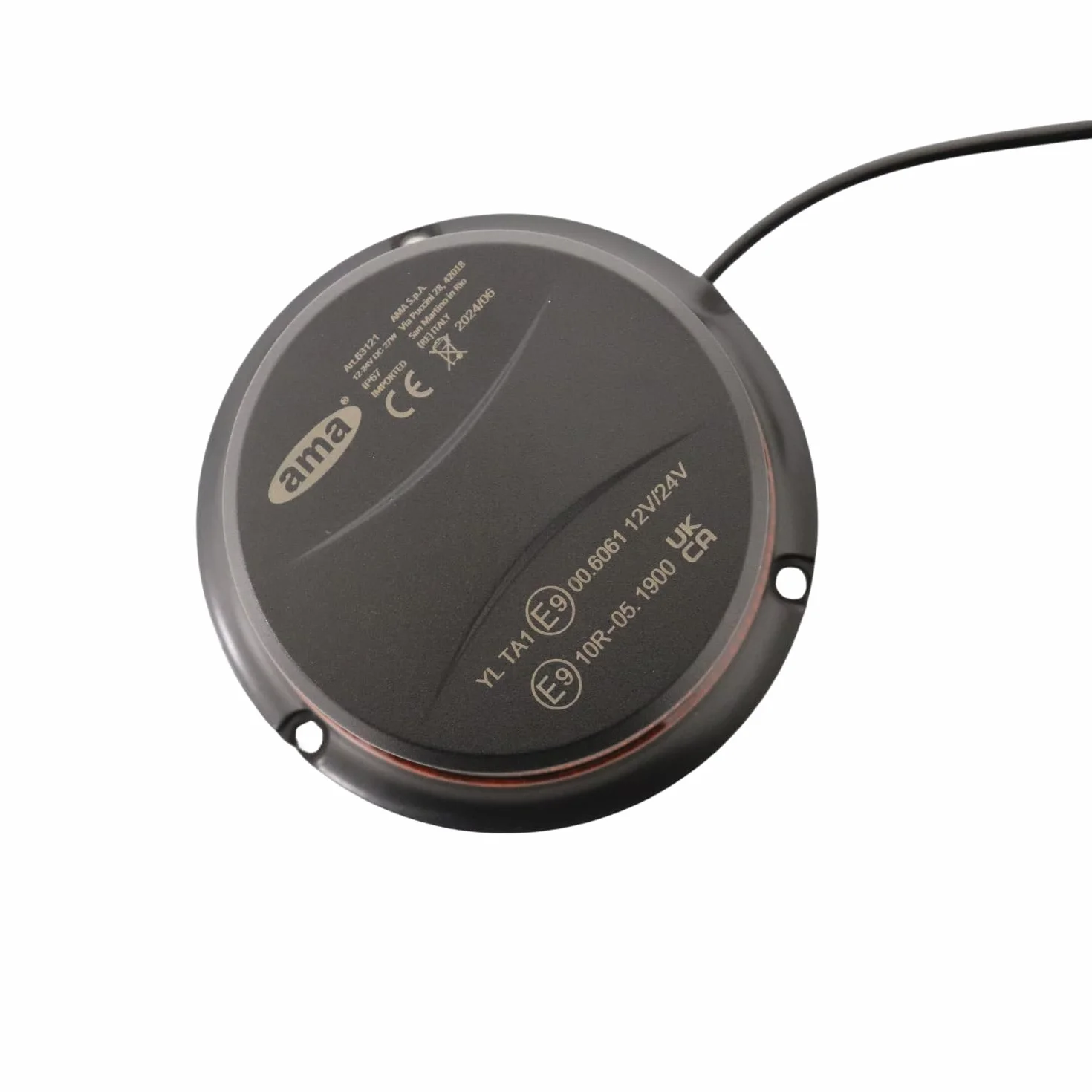Ama Lampeggiante LED 12-24V Base Magnetica Alluminio IP67