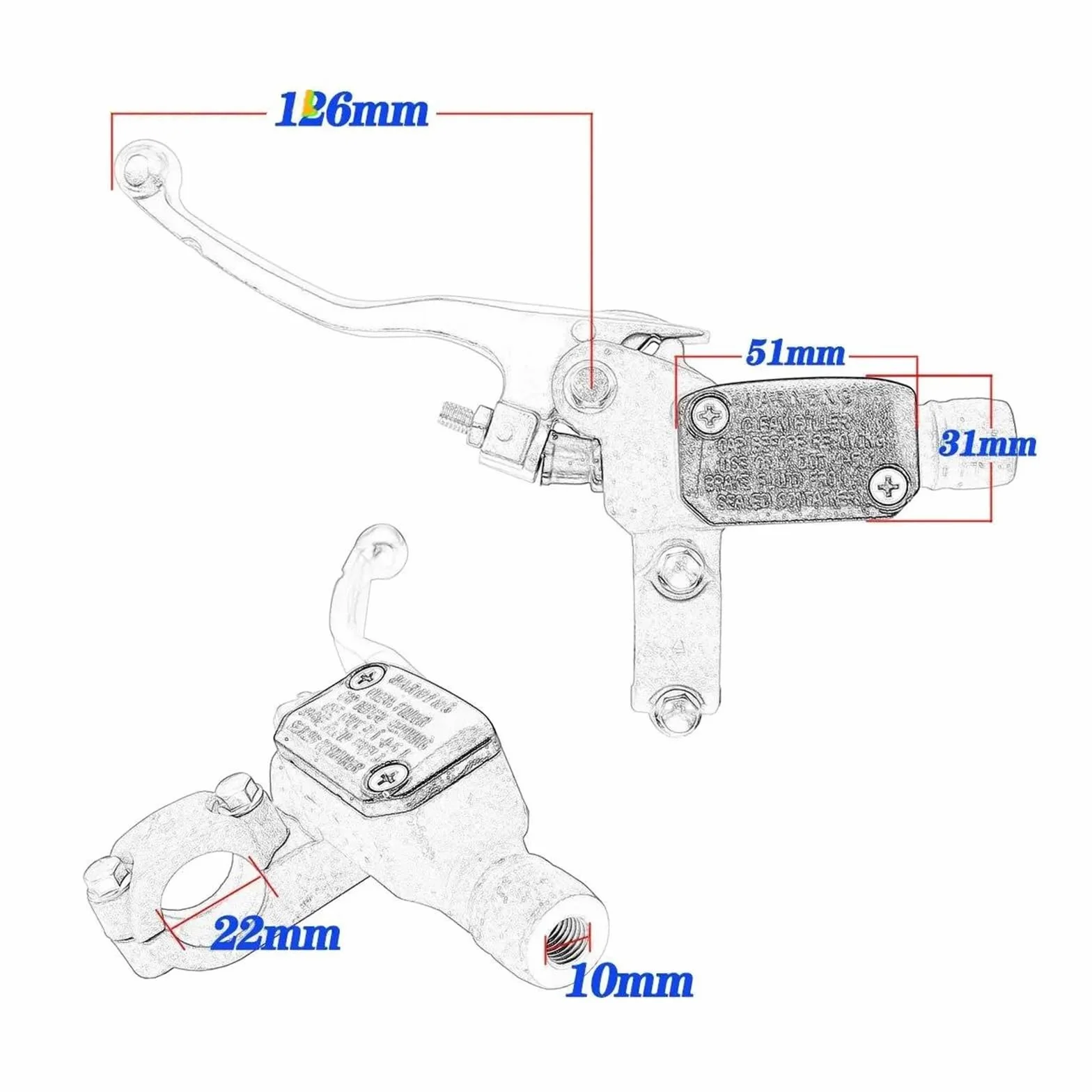 Pompa Freno Cilindro Principale Frizione Idraulica Moto Per KTM SX XC EXC HUSQVARNA FE TE 250 300 CNC Leva Maniglia