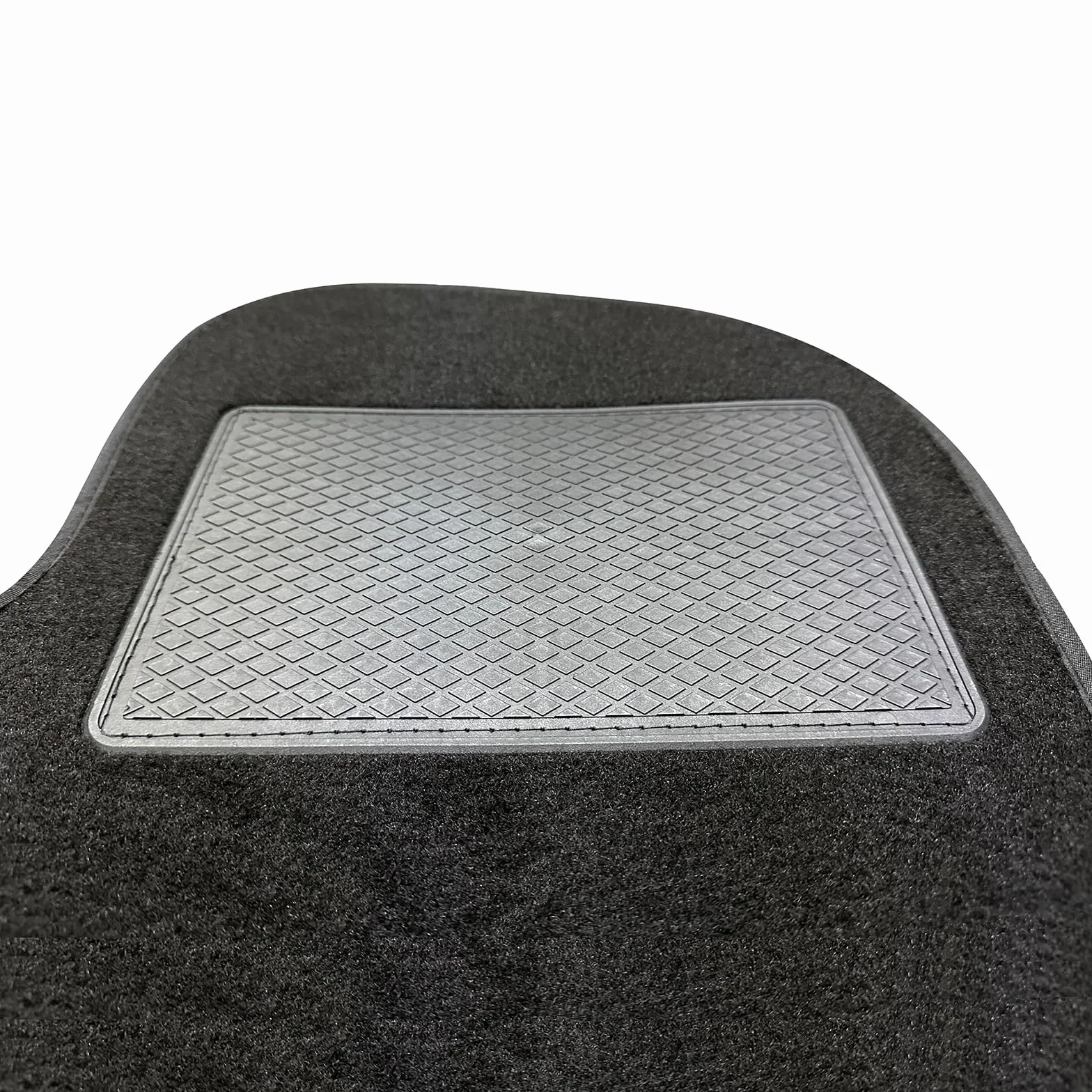 SERIE 4 TAPPETI - TAPPETINI IN MOQUETTE NERI PER 500 DAL 2007 AL 2012 con battitacco Cucito e Striscia Antiscivolo