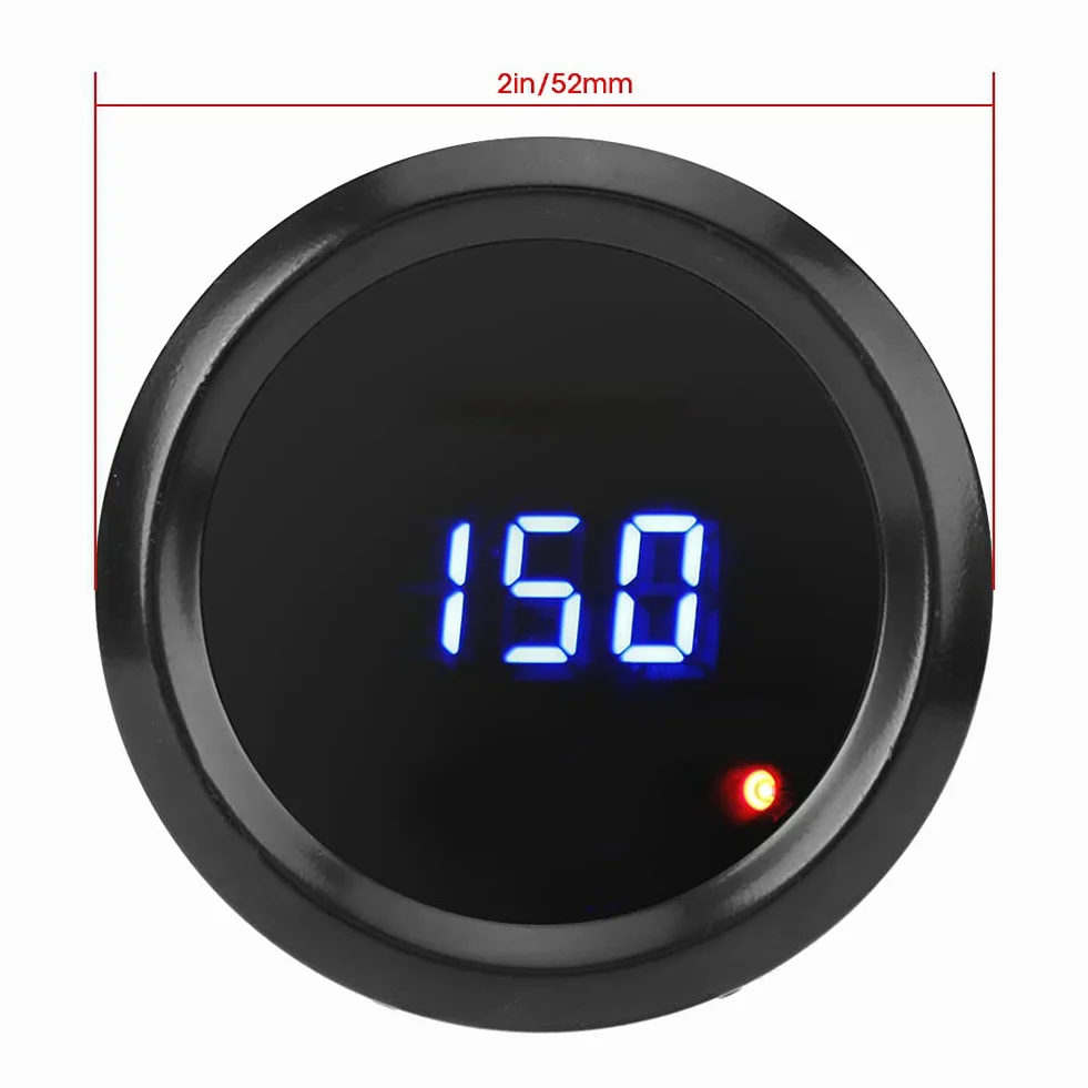 Akozon Termometro Olio 52 mm LED Blu Indicatore Temperatura Digitale per Auto