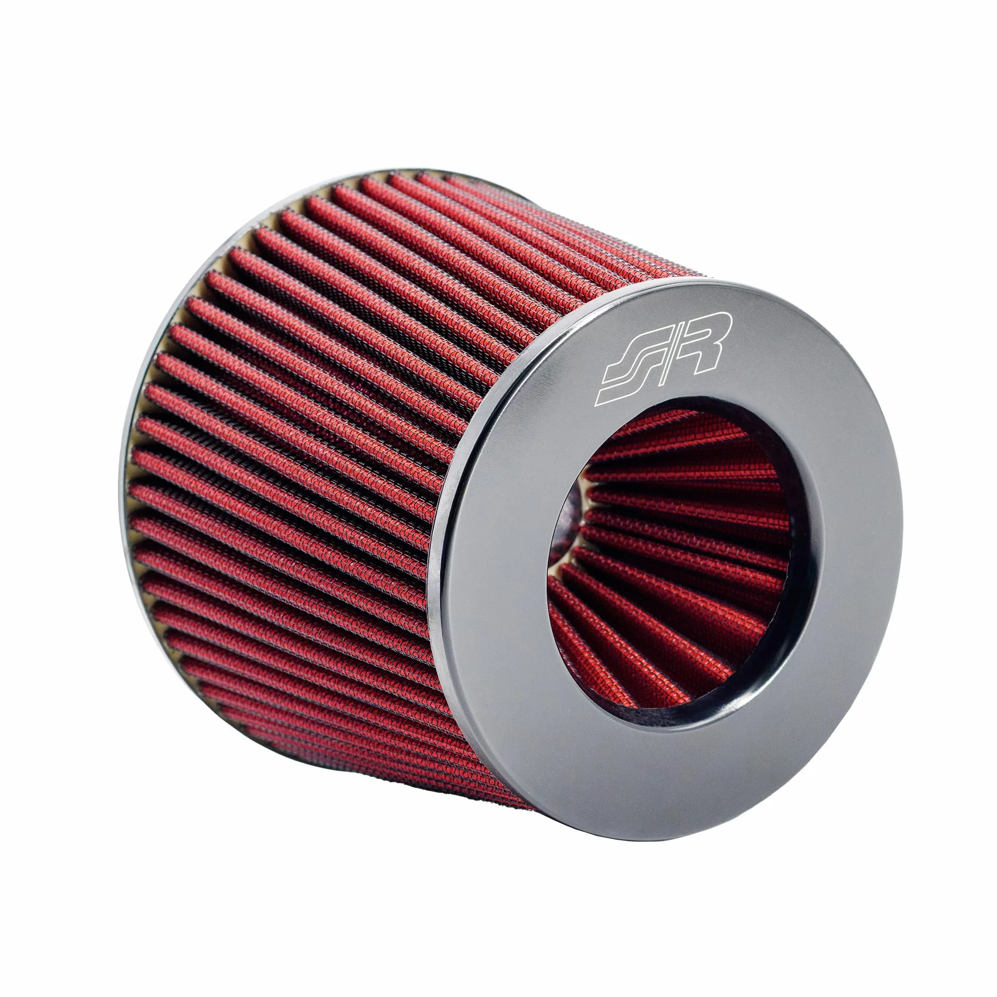 Simoni Racing FSR/UA Filtro Aria Biconico Elicoidale Universale, Cotone Rosso