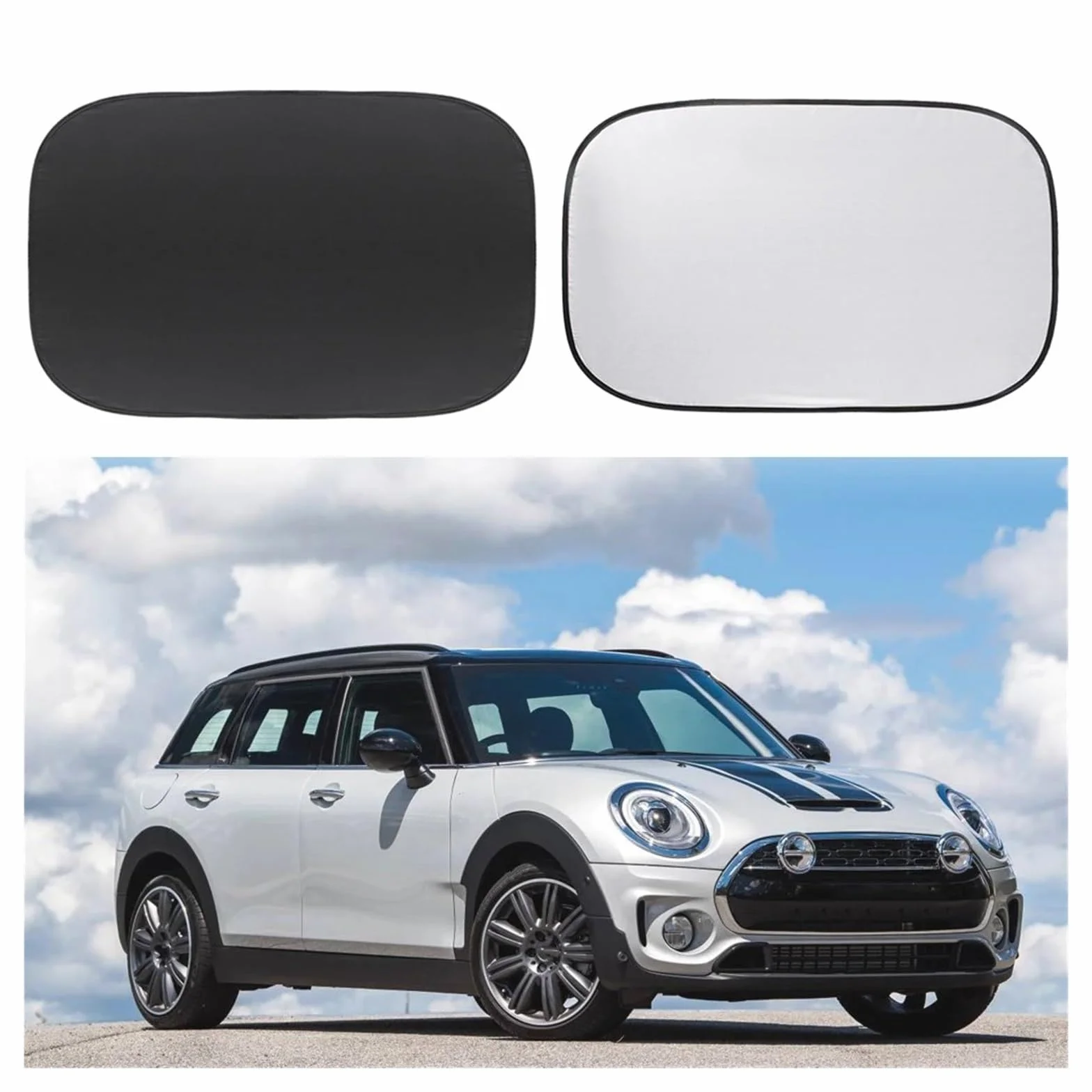 Auto Tendine Parasole Per Mini Per Cooper Per Clubman Per Countryman R55 R56 R60 R61 F56 Interni auto Tetto apribile Ombra Tetto Parasole Copertura 2 pezzi Tendine Parasole Auto