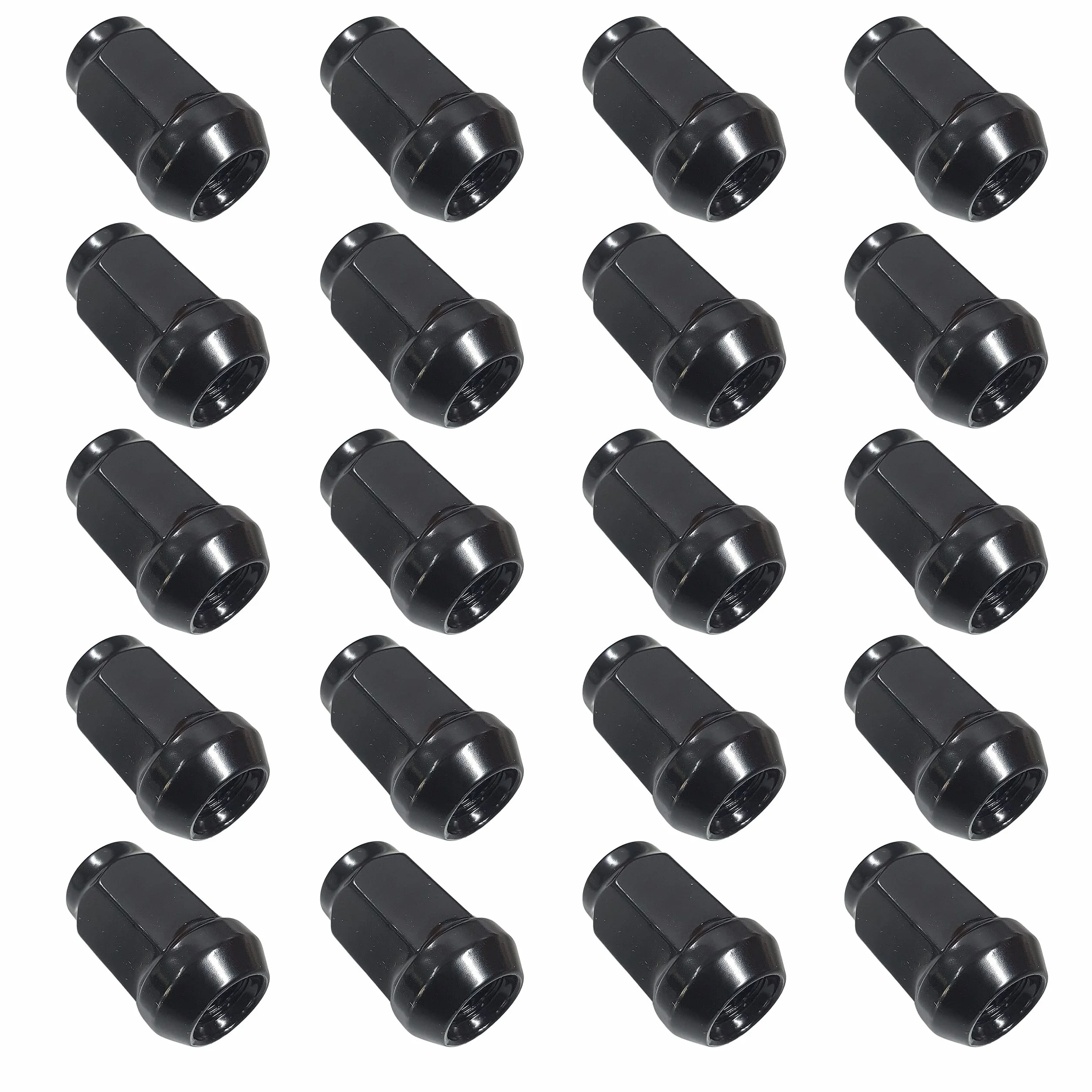 TRACER 20 dadi ruota neri collare conico chiuso M14x1,5 compatibile con Chrysler, Ford, Land Rover, Opel