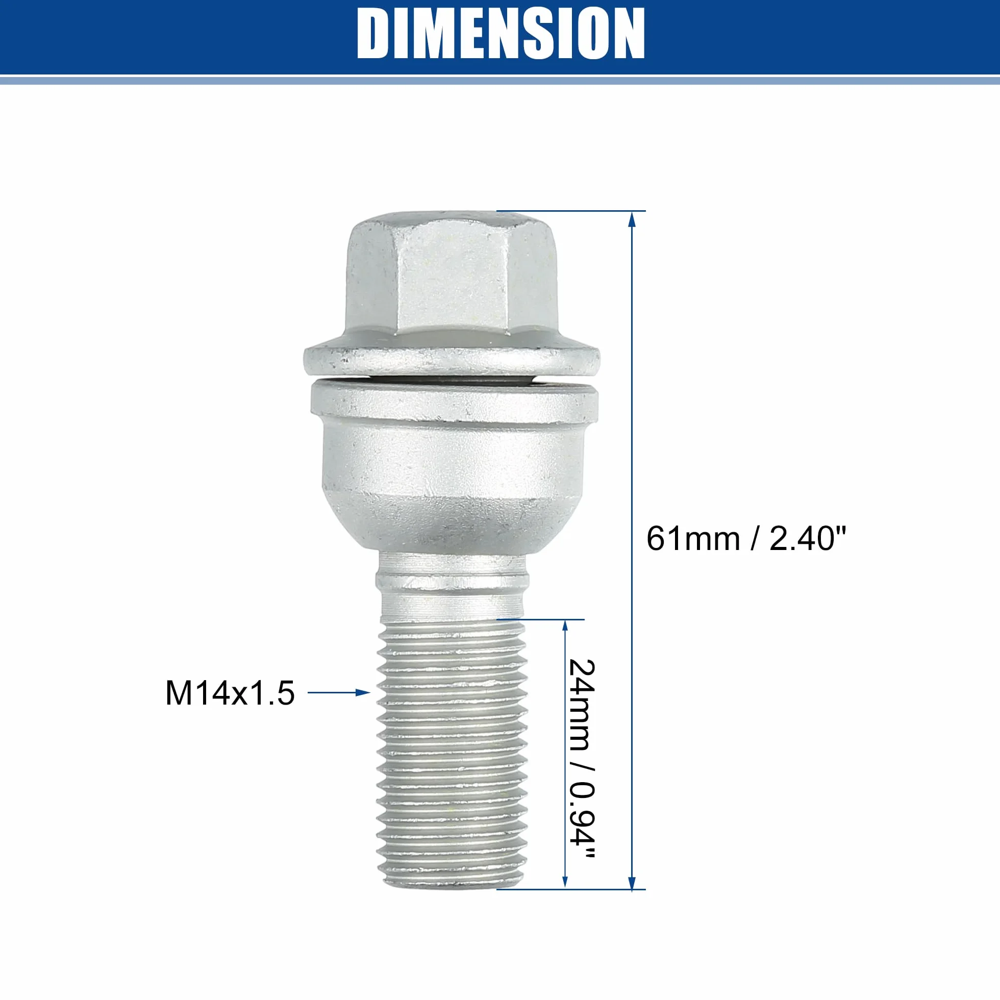 QUARKZMAN Bulloni Dado Ruota M14x1.5 Adatti per Audi A8 No.8R0601295-5 Pezzi