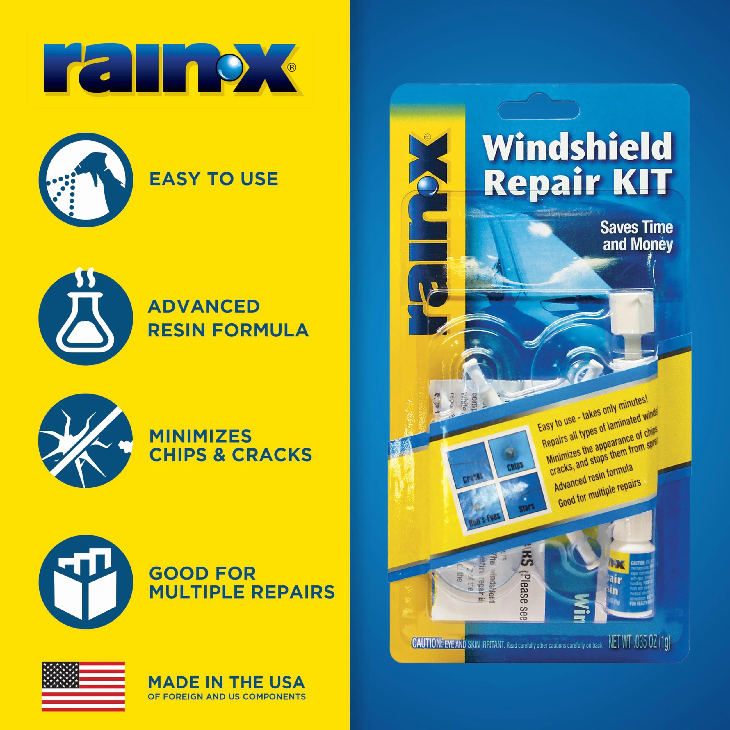 Rain-X 600001 Kit di Riparazione Parabrezza - Bianco/Trasparente