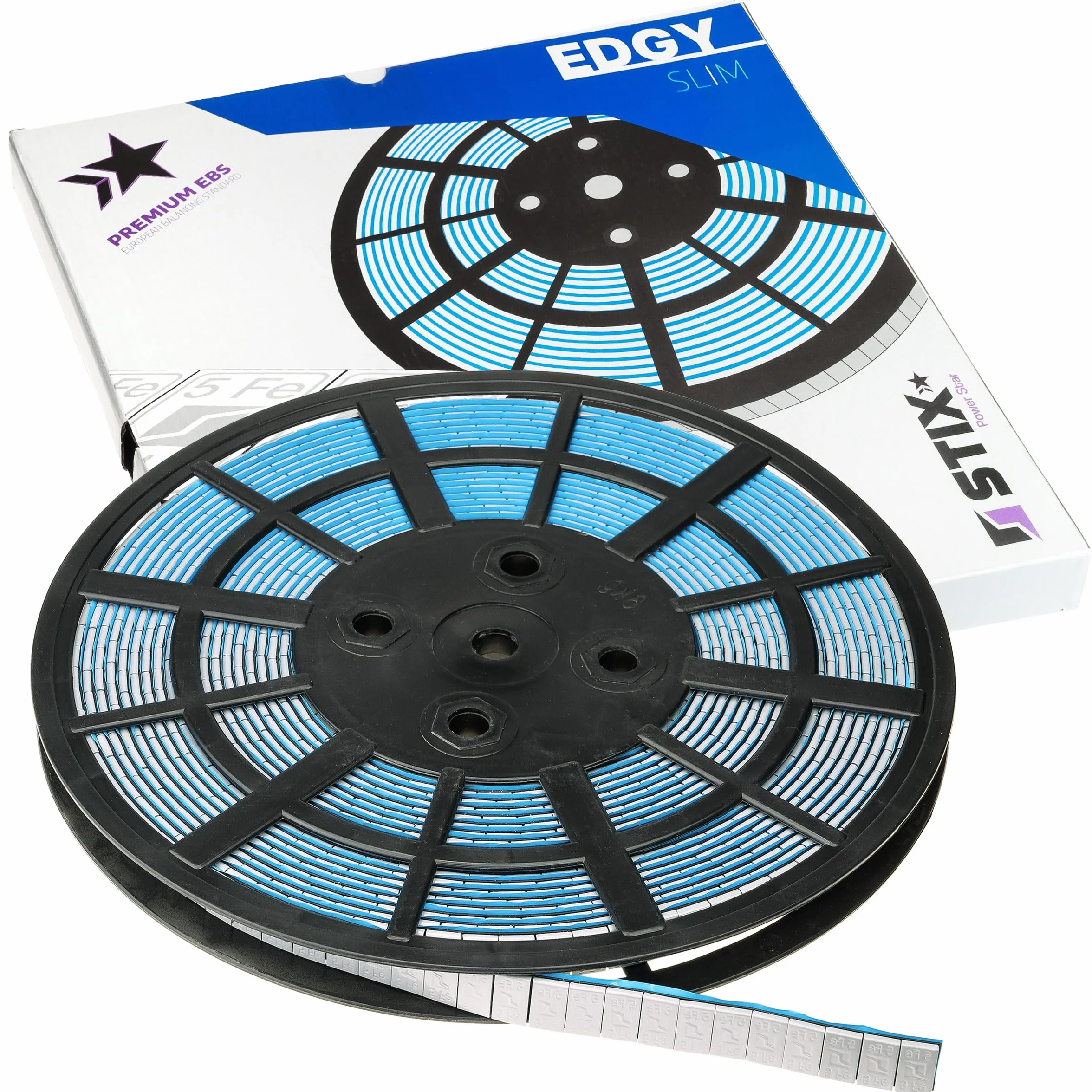 Stix Automotive Equipment - Pesi Adesivi di bilanciamento - Rotolo da 6 kg - 1200 x 5 g - Edgy - Slim - Autoadesivo