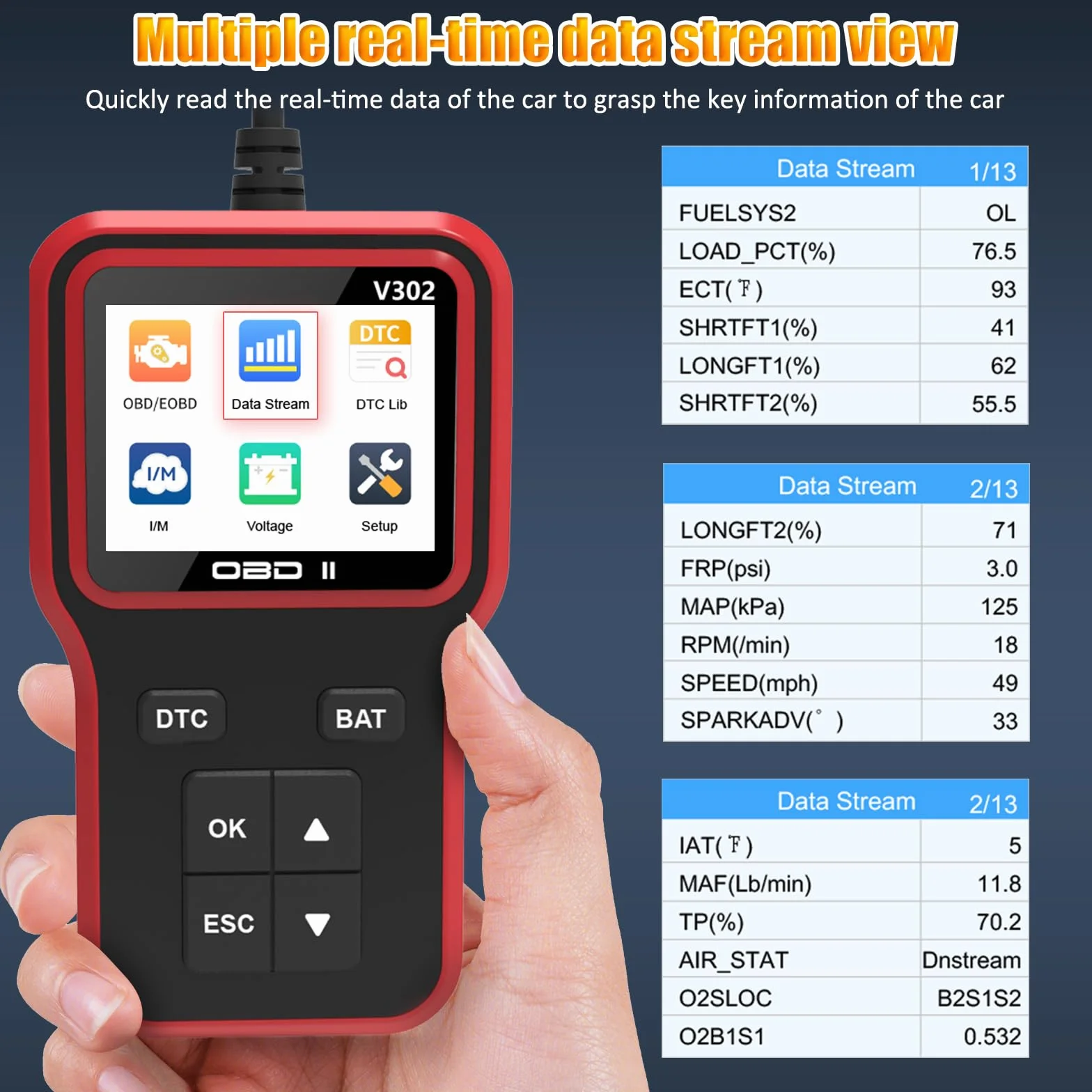 OBD2 Auto Diagnostica Diagnosi-auto Supporta più lingue Diagnostico OBD2 per Multimarca Lettore Errore Motore Auto con Funzioni OBD2 Professionale Diagnostica Per tutti i Veicoli OBDII