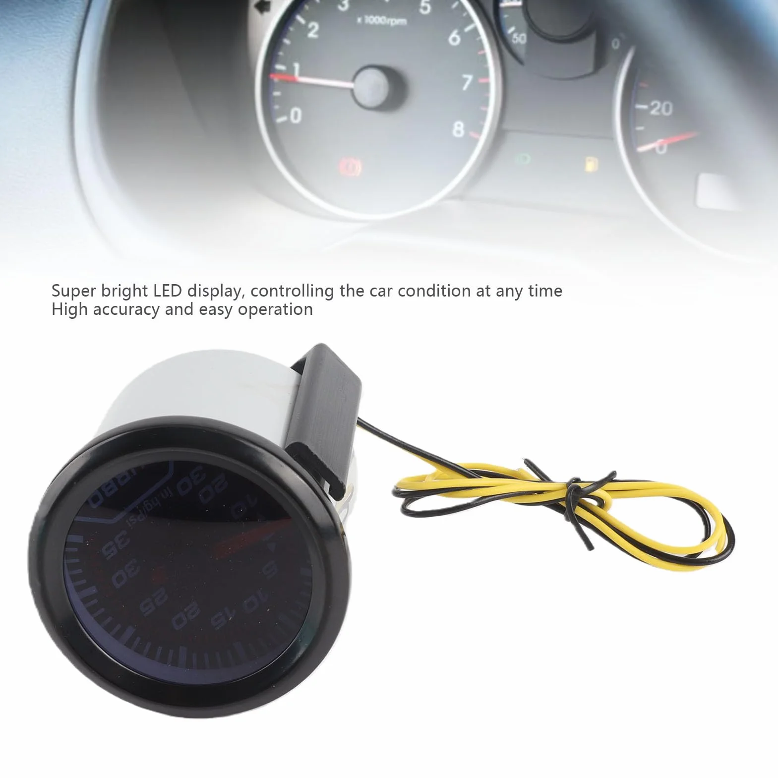 Manometro Pressione Turbo Mano Pression Turbo Manometre Pression Turbo Manometre Pression Turbo Indicatore Turbo Boost 2 "Per Auto, Misuratore Digitale Turbo Boost Psi Universale 12v Led