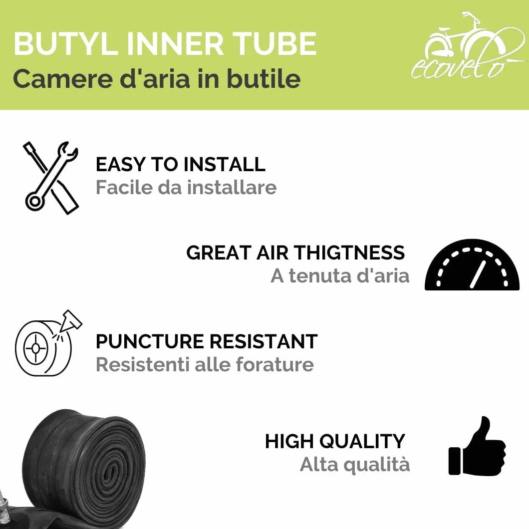 2 CAMERE D'ARIA 6.00-16 VALVOLA TR13 PER TRATTORINO CAMION AUTO PNEUMATICI