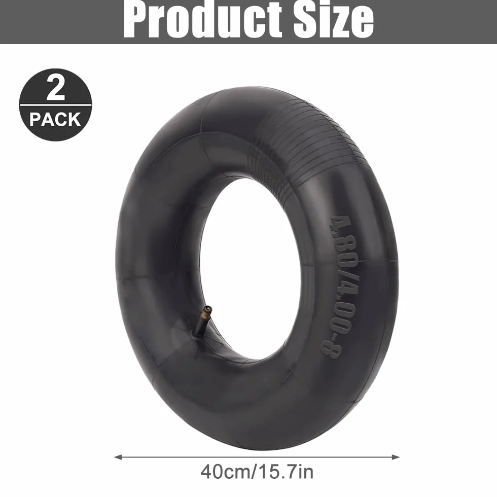2PCS Pneumatici Con Camera D'aria 4.80/4.00-8 Pollici per Ruota Carriola, Pneumatico e Carrello a Mano