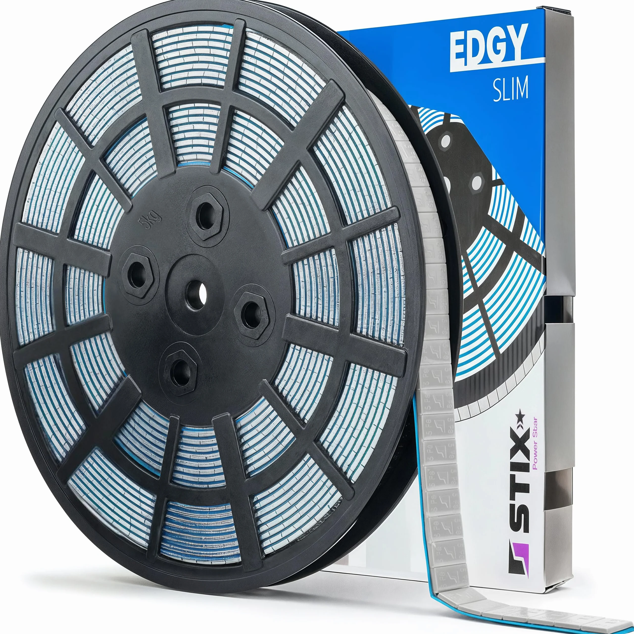 Stix Automotive Equipment - Pesi Adesivi di bilanciamento - Rotolo da 6 kg - 1200 x 5 g - Edgy - Slim - Autoadesivo