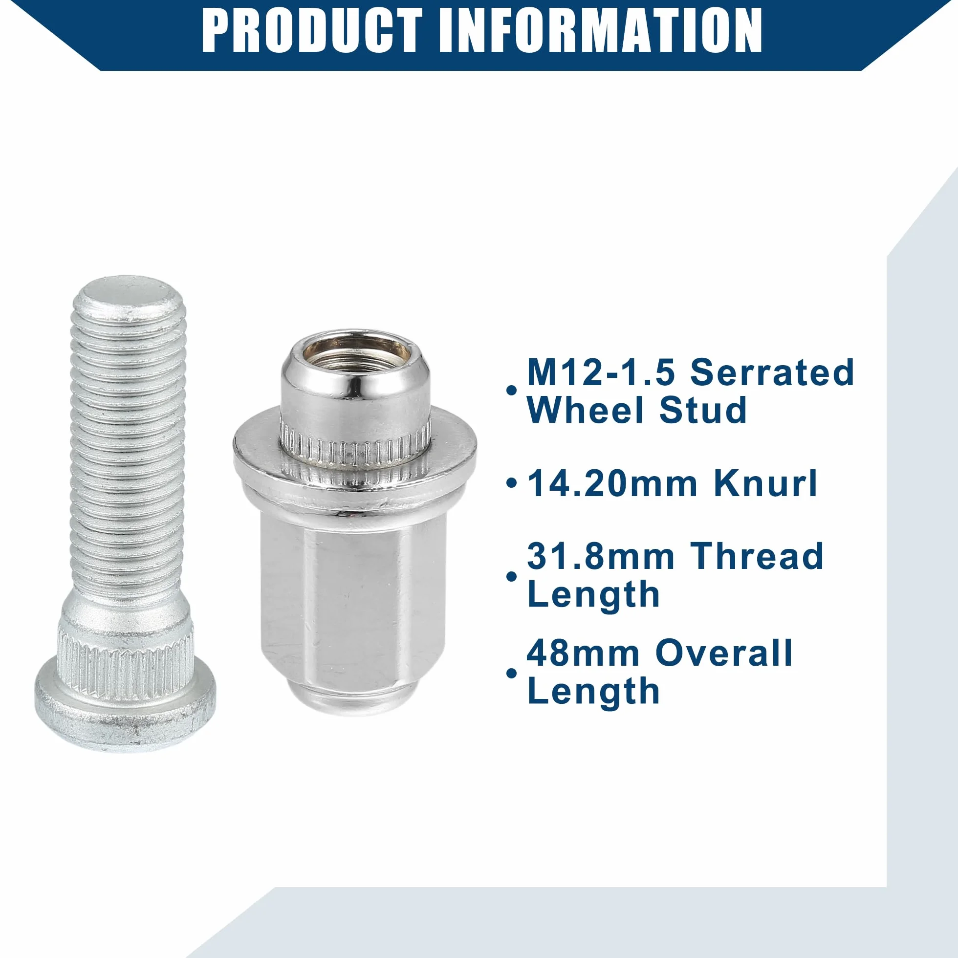 A ABSOPRO No.9094202049 Bullone per perno ruota M12-1.5 per Lexus, per Toyota e per Scion